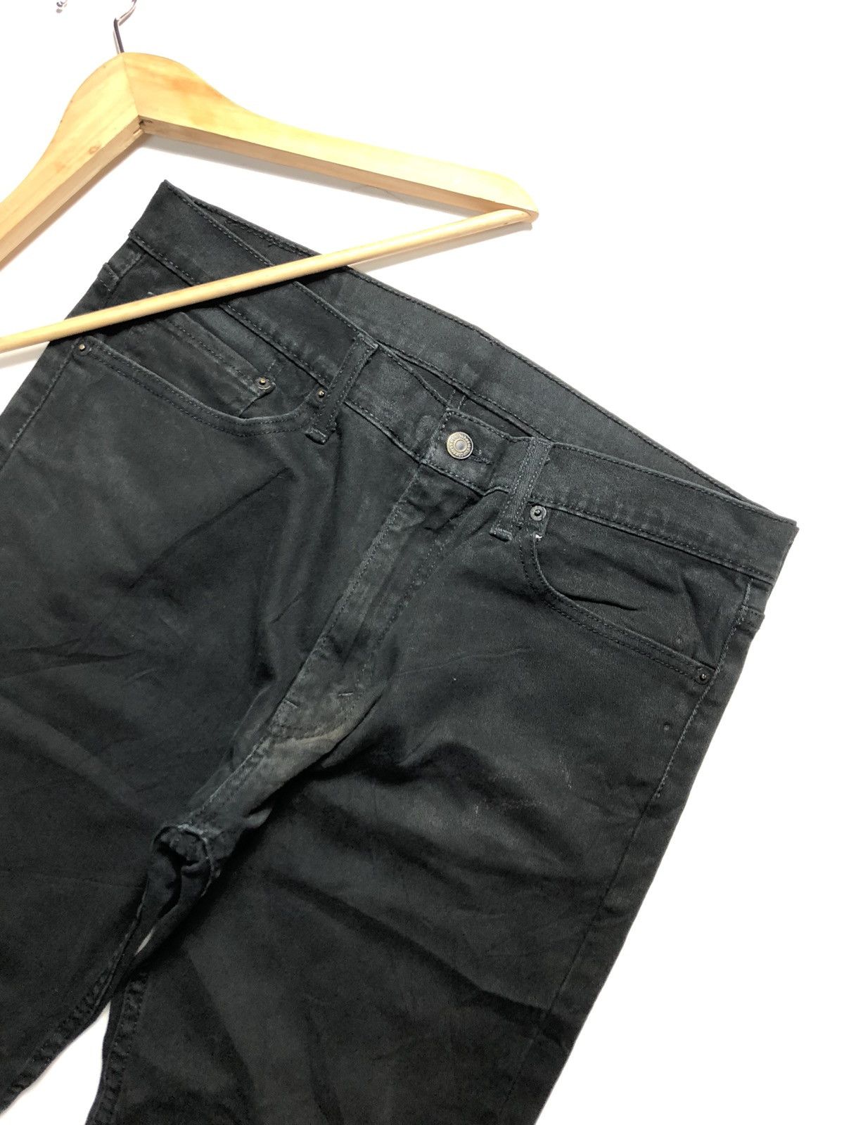 Levi's Vintage Clothing × Vintage VINTAGE LEVIS 513 SUPER BLACK DENIM Size US 34 / EU 50 - 3 Thumbnail
