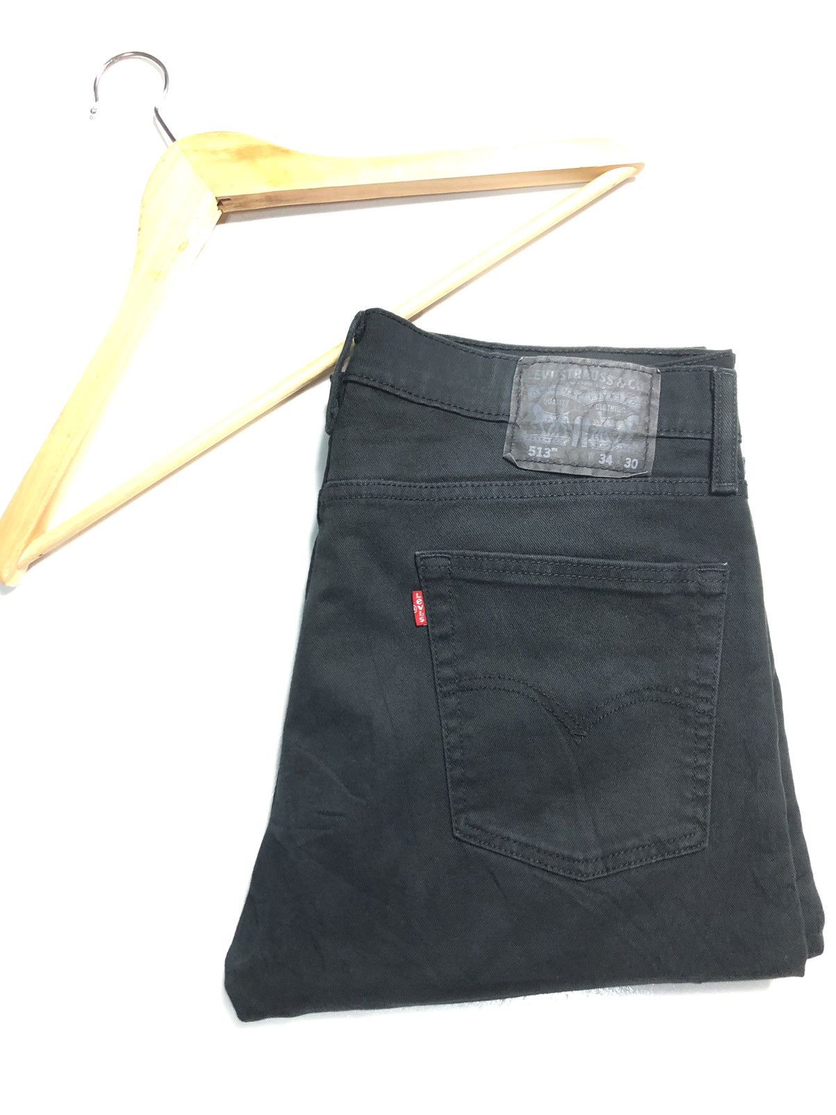 Levi's Vintage Clothing × Vintage VINTAGE LEVIS 513 SUPER BLACK DENIM Size US 34 / EU 50 - 1 Thumbnail