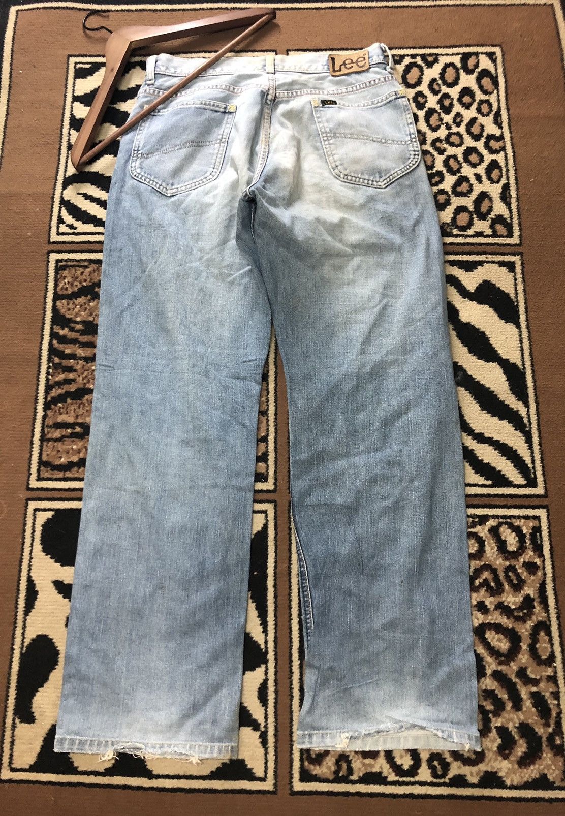 Lee × Salvage × Vintage VINTAGE SELVEDGE LEE RIDER LIGHT BLUE WASH DISTRESSED DENIM Size US 31 - 9 Thumbnail