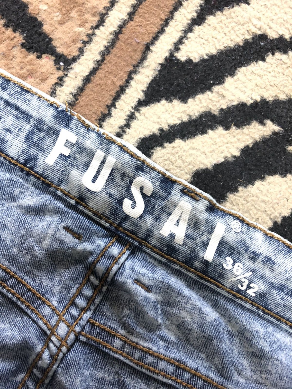 FUSAI × Vintage BALMAIN INSPIRED FUSAI JEANS BY FOCUS USA.INC. BIKER DENIM Size US 36 / EU 52 - 5 Thumbnail