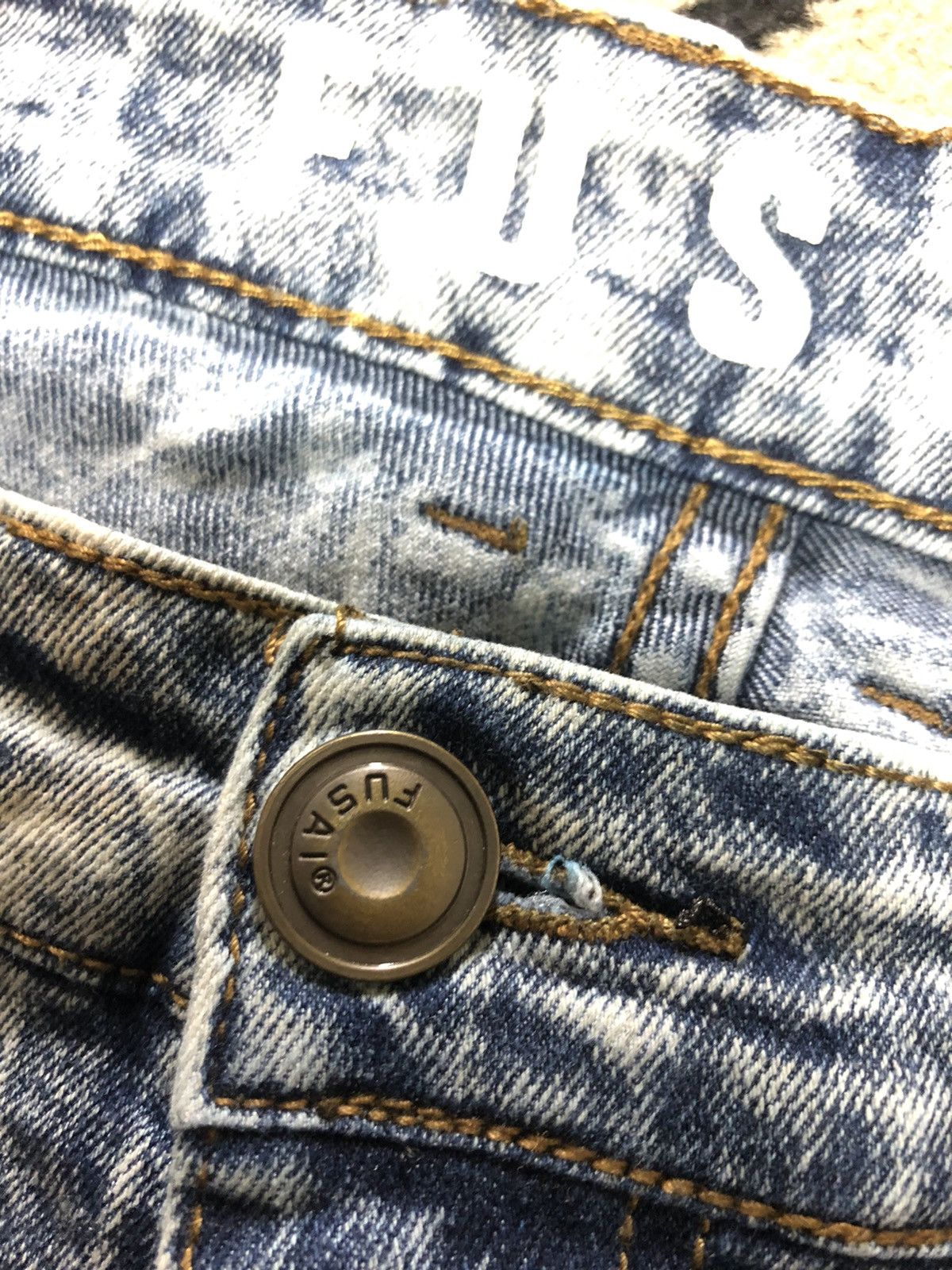 FUSAI × Vintage BALMAIN INSPIRED FUSAI JEANS BY FOCUS USA.INC. BIKER DENIM Size US 36 / EU 52 - 3 Thumbnail
