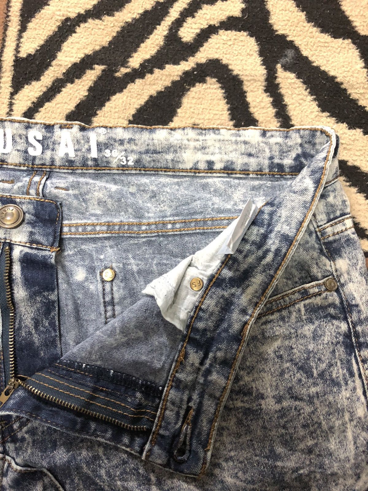 FUSAI × Vintage BALMAIN INSPIRED FUSAI JEANS BY FOCUS USA.INC. BIKER DENIM Size US 36 / EU 52 - 4 Thumbnail
