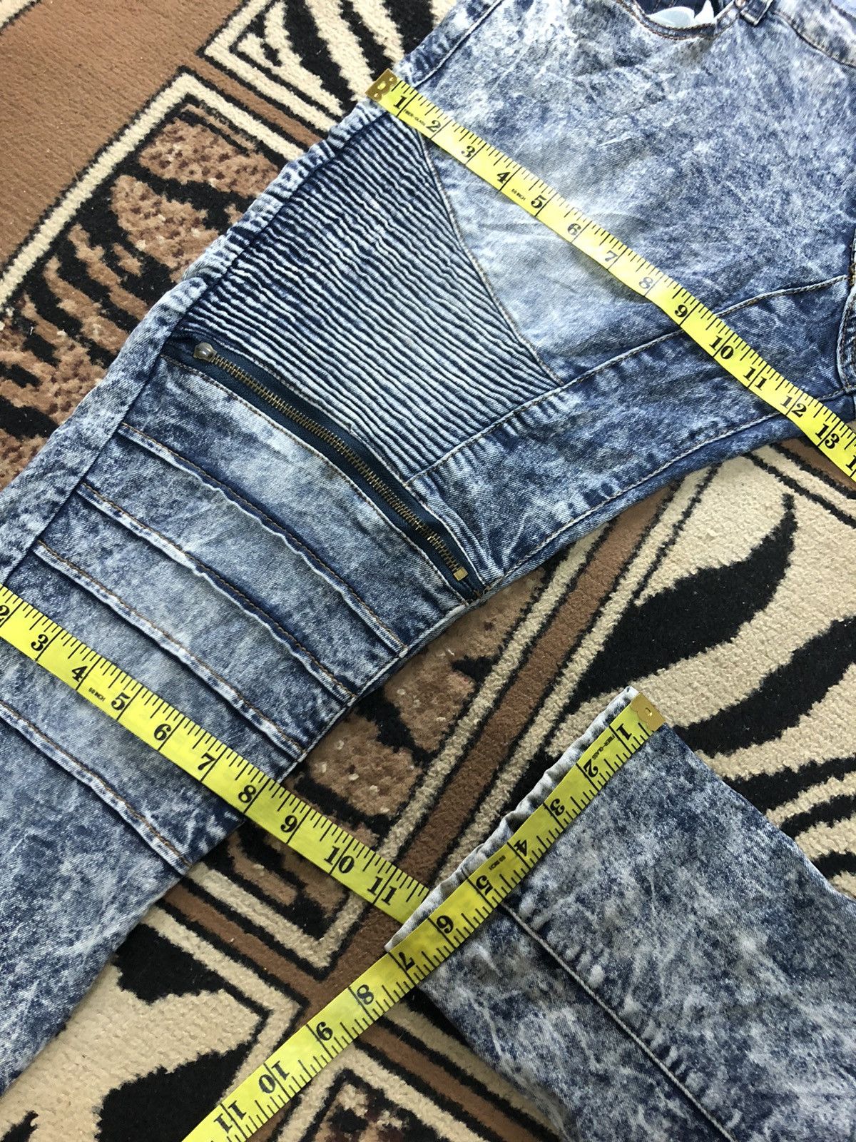 FUSAI × Vintage BALMAIN INSPIRED FUSAI JEANS BY FOCUS USA.INC. BIKER DENIM Size US 36 / EU 52 - 14 Thumbnail