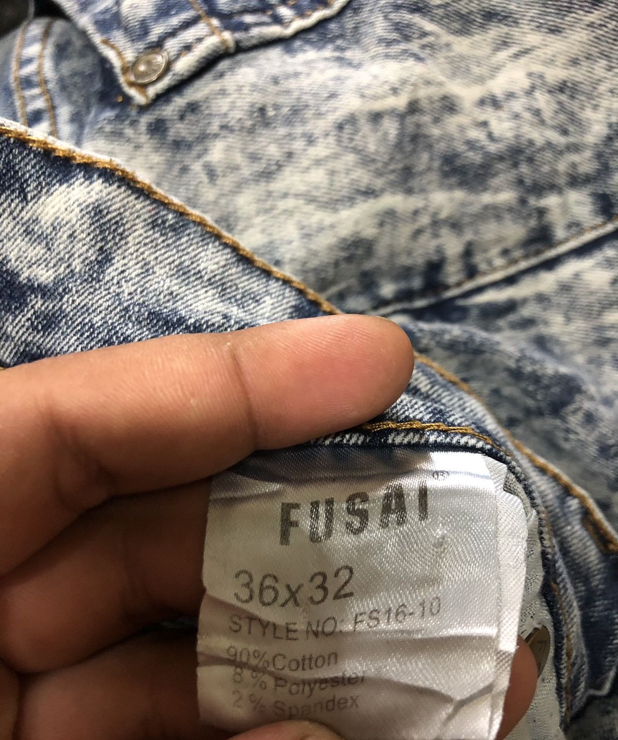 FUSAI × Vintage BALMAIN INSPIRED FUSAI JEANS BY FOCUS USA.INC. BIKER DENIM Size US 36 / EU 52 - 6 Thumbnail