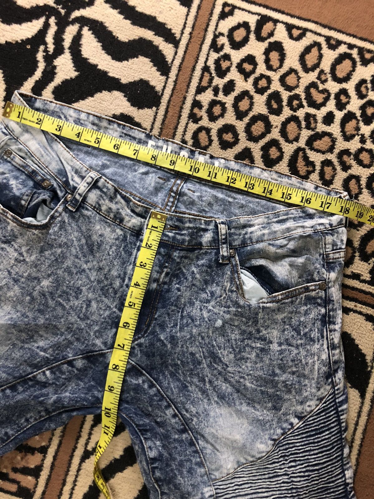 FUSAI × Vintage BALMAIN INSPIRED FUSAI JEANS BY FOCUS USA.INC. BIKER DENIM Size US 36 / EU 52 - 12 Thumbnail