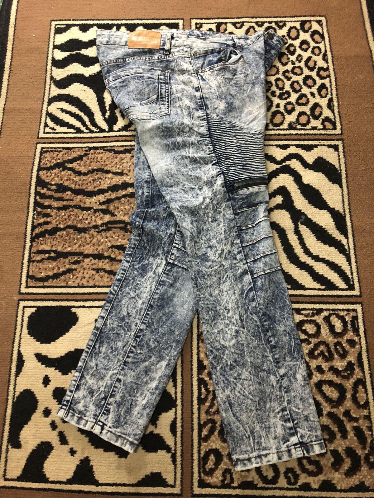 FUSAI × Vintage BALMAIN INSPIRED FUSAI JEANS BY FOCUS USA.INC. BIKER DENIM Size US 36 / EU 52 - 11 Thumbnail