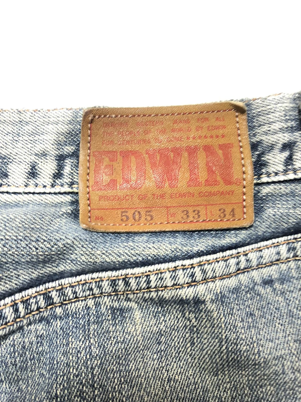 Edwin × Vintage VINTAGE EDWIN 505 SELVEDGE DISTRESSED DENIM Size US 32 / EU 48 - 14 Thumbnail