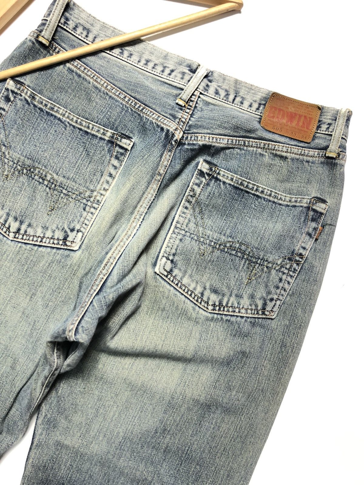 Edwin × Vintage VINTAGE EDWIN 505 SELVEDGE DISTRESSED DENIM Size US 32 / EU 48 - 12 Thumbnail