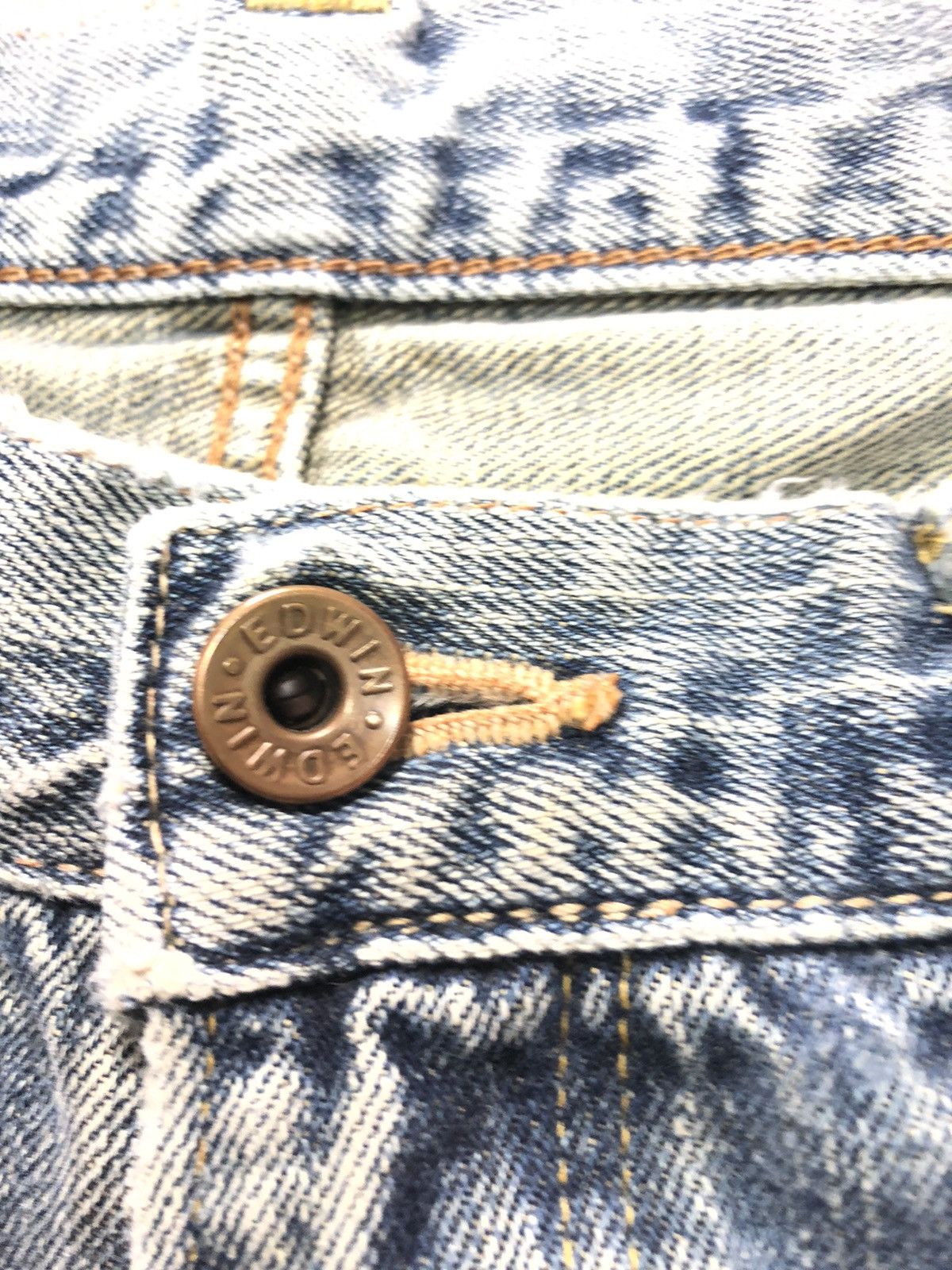 Edwin × Vintage VINTAGE EDWIN 505 SELVEDGE DISTRESSED DENIM Size US 32 / EU 48 - 6 Thumbnail