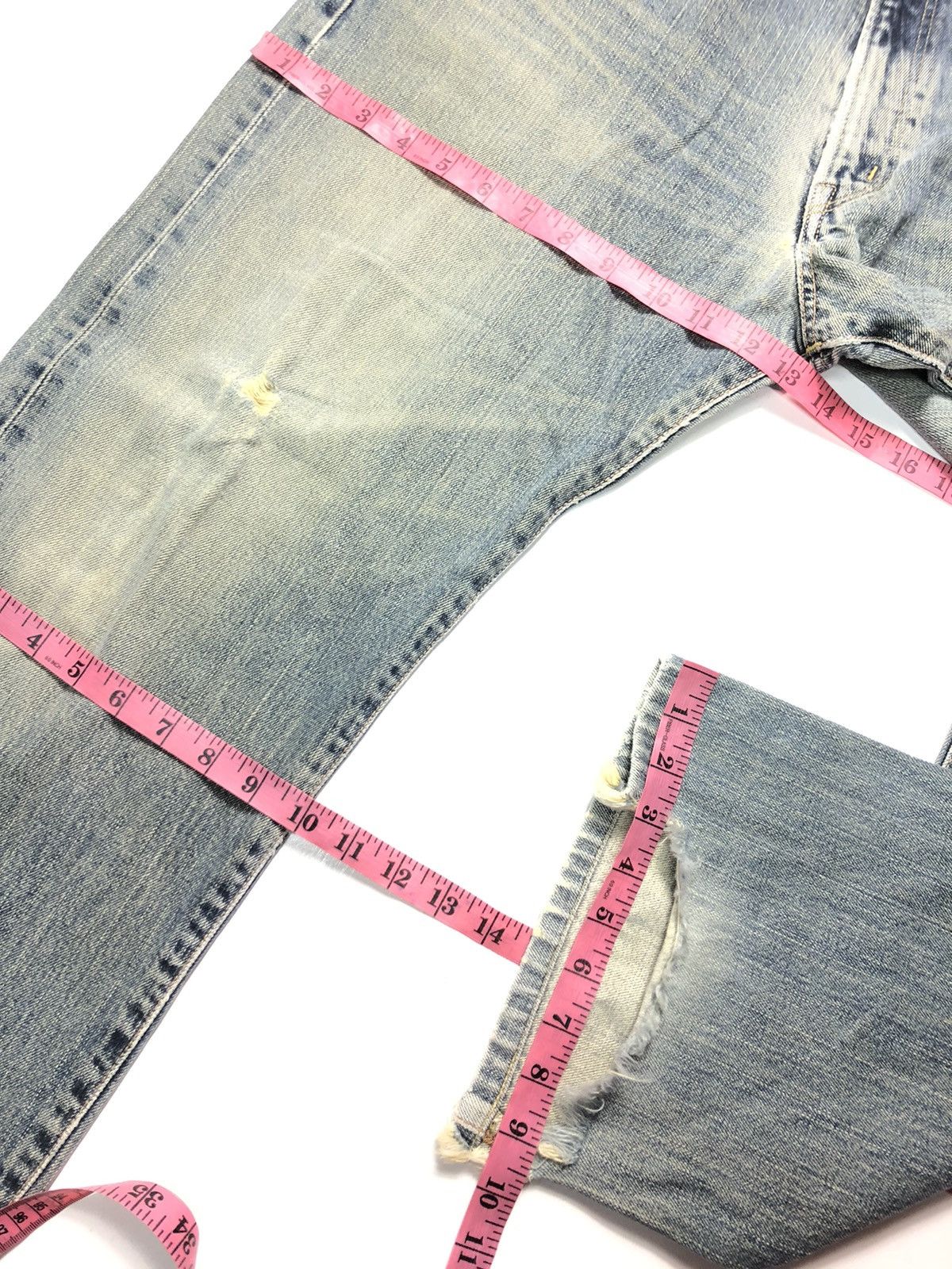 Edwin × Vintage VINTAGE EDWIN 505 SELVEDGE DISTRESSED DENIM Size US 32 / EU 48 - 19 Thumbnail