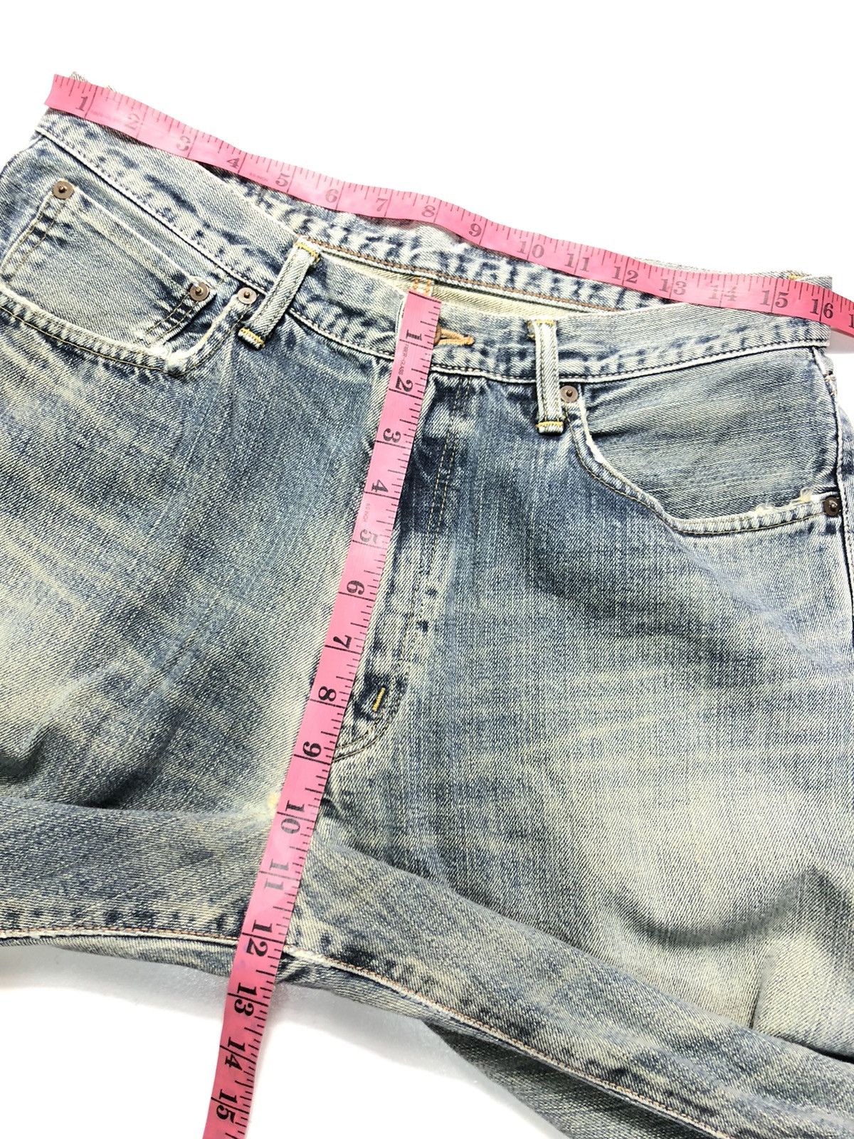Edwin × Vintage VINTAGE EDWIN 505 SELVEDGE DISTRESSED DENIM Size US 32 / EU 48 - 17 Thumbnail