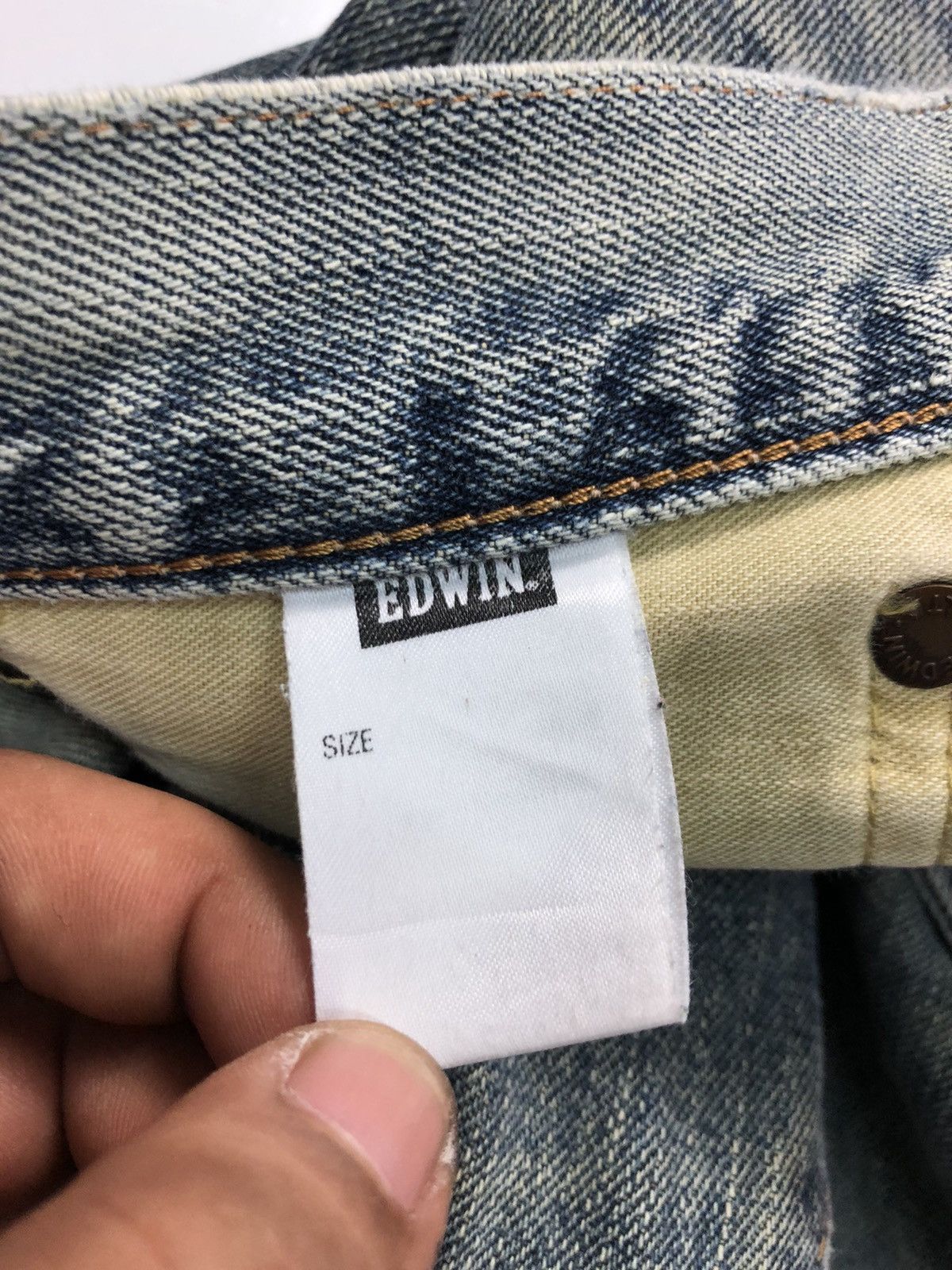Edwin × Vintage VINTAGE EDWIN 505 SELVEDGE DISTRESSED DENIM Size US 32 / EU 48 - 8 Thumbnail