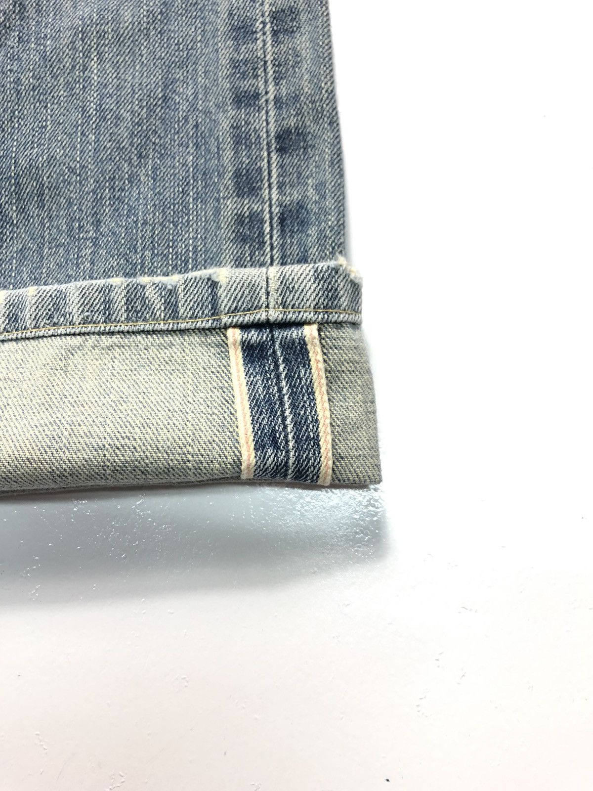 Edwin × Vintage VINTAGE EDWIN 505 SELVEDGE DISTRESSED DENIM Size US 32 / EU 48 - 4 Thumbnail