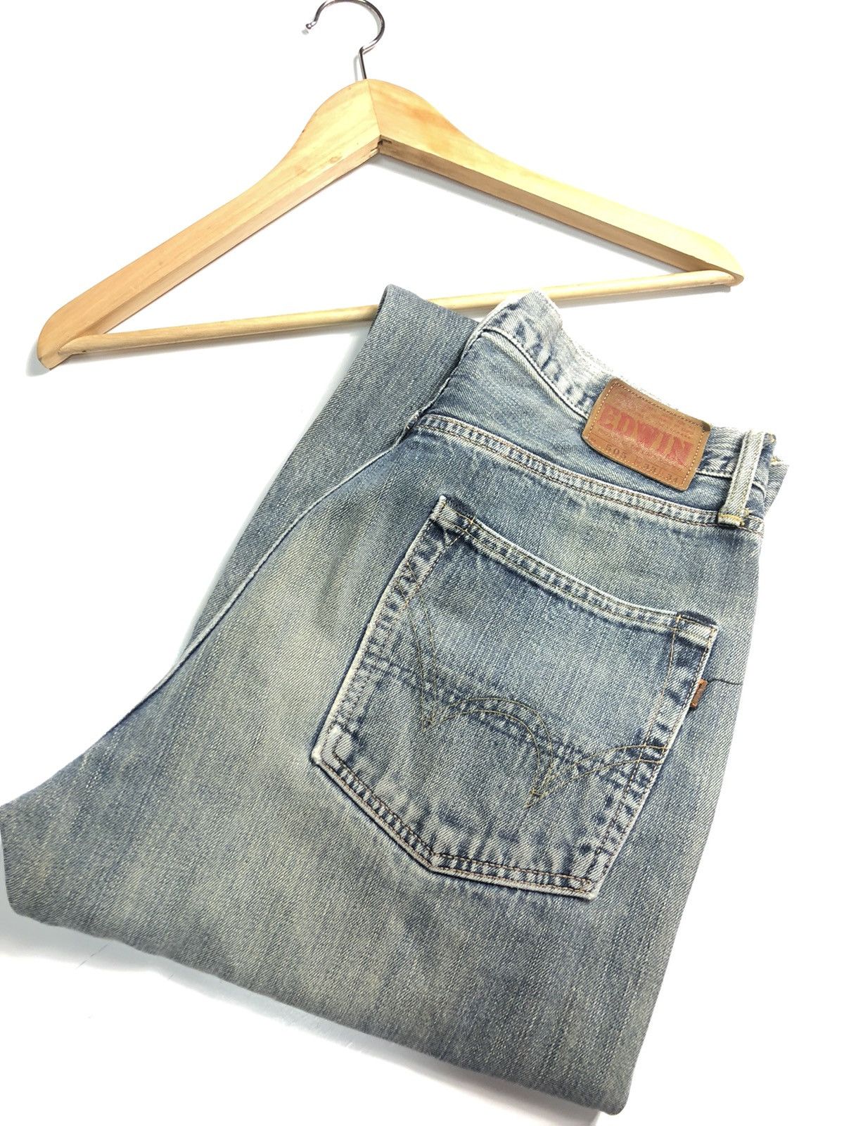 Edwin × Vintage VINTAGE EDWIN 505 SELVEDGE DISTRESSED DENIM Size US 32 / EU 48 - 1 Thumbnail