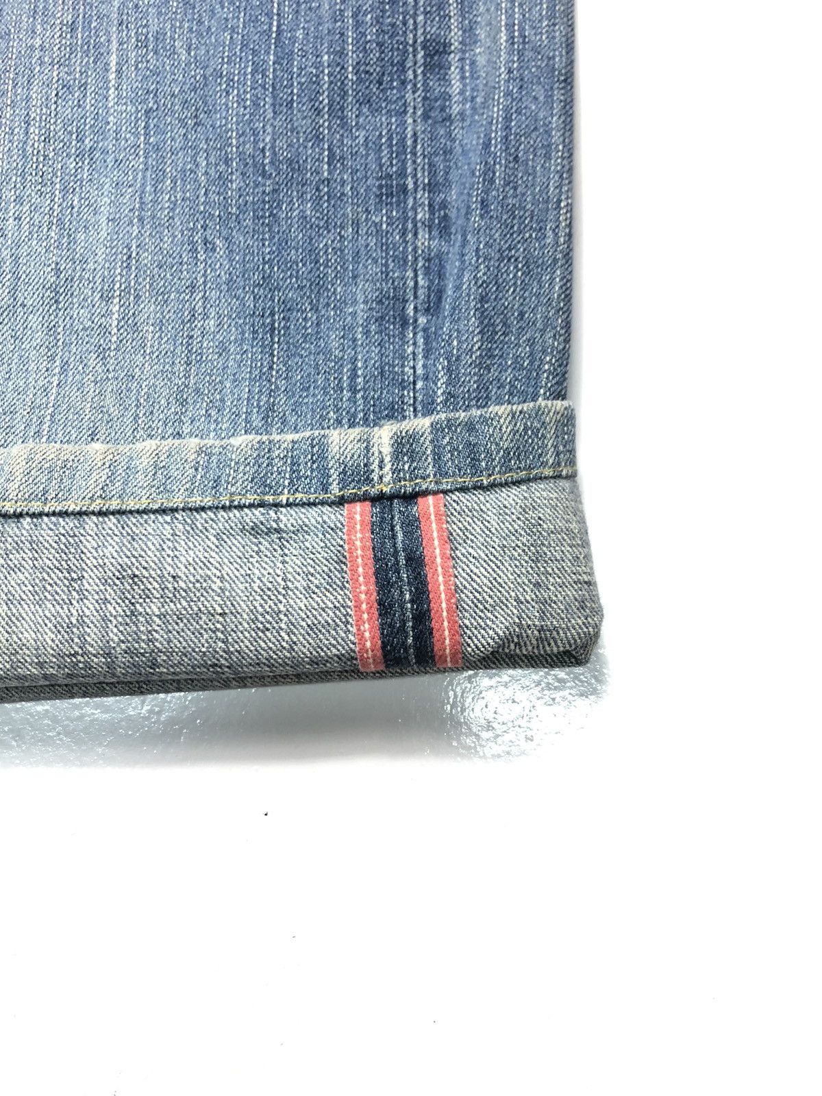Edwin × Vintage BAGGY EDWIN NEW VINTAGE SELVEDGE DISTRESSED DENIM Size US 31 - 3 Thumbnail