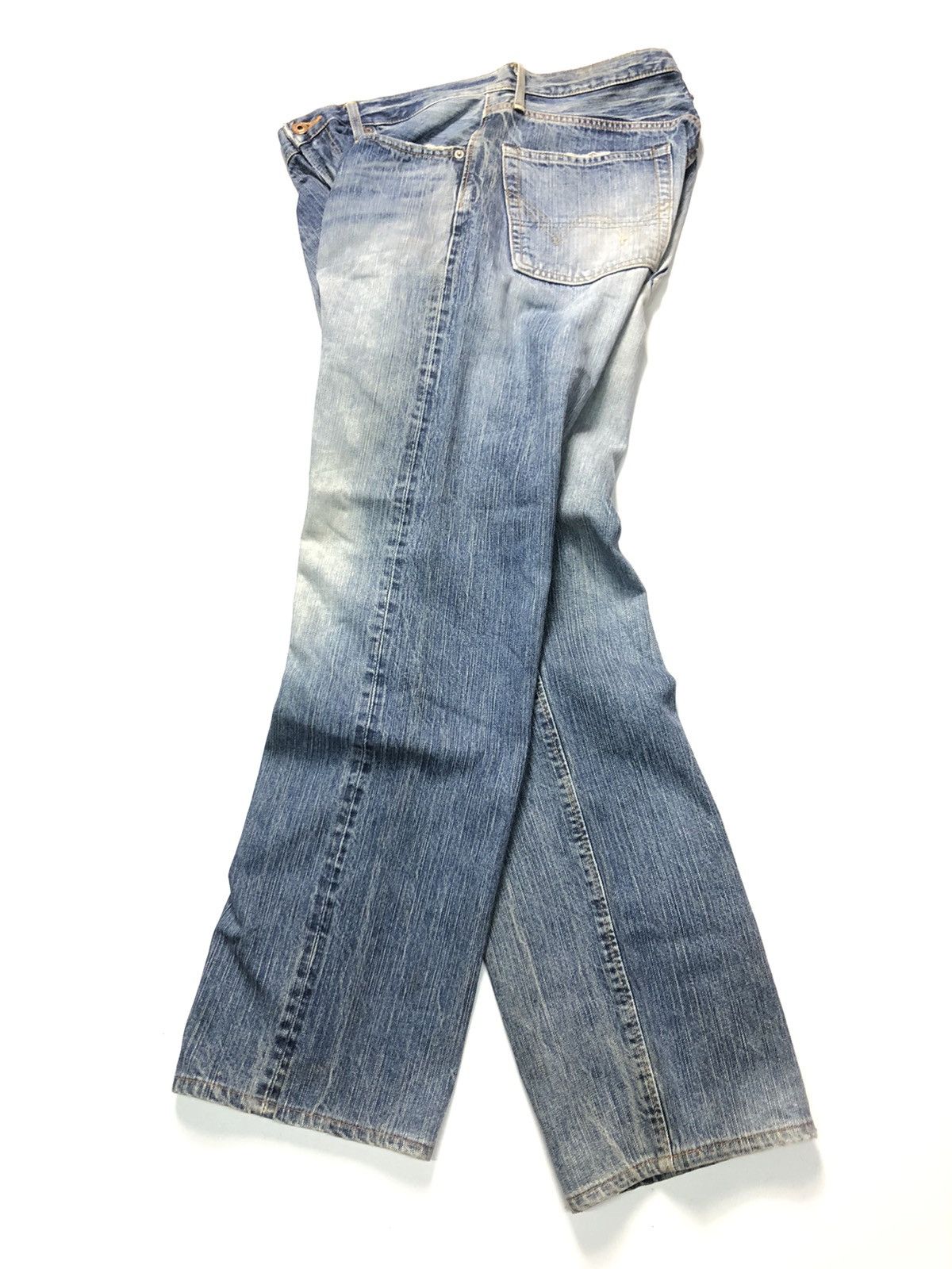 Edwin × Vintage VINTAGE EDWIN 505zx SELVEDGE BLUE WASH DISTRESSED DENIM Size US 33 - 13 Thumbnail