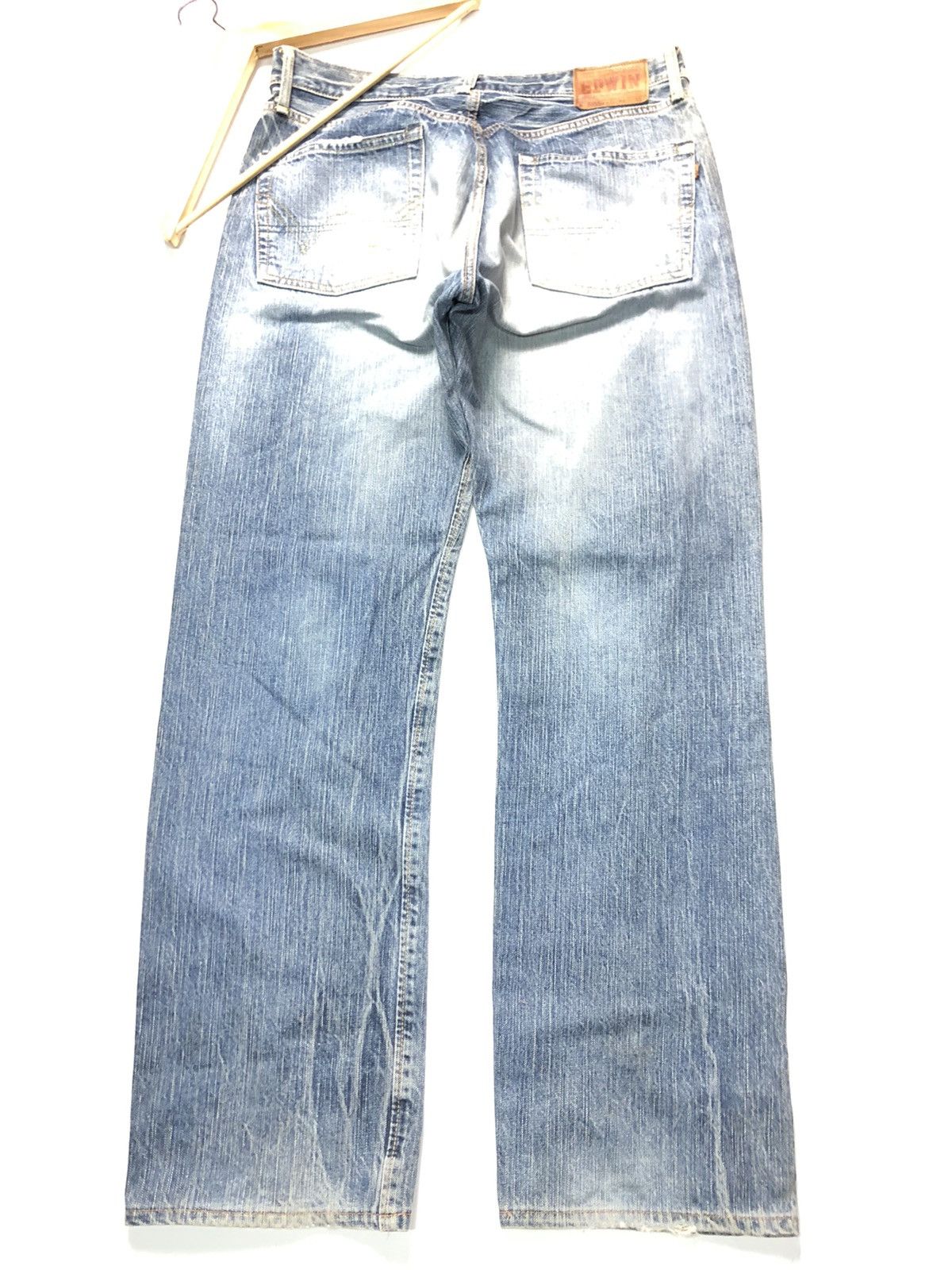 Edwin × Vintage VINTAGE EDWIN 505zx SELVEDGE BLUE WASH DISTRESSED DENIM Size US 33 - 9 Thumbnail