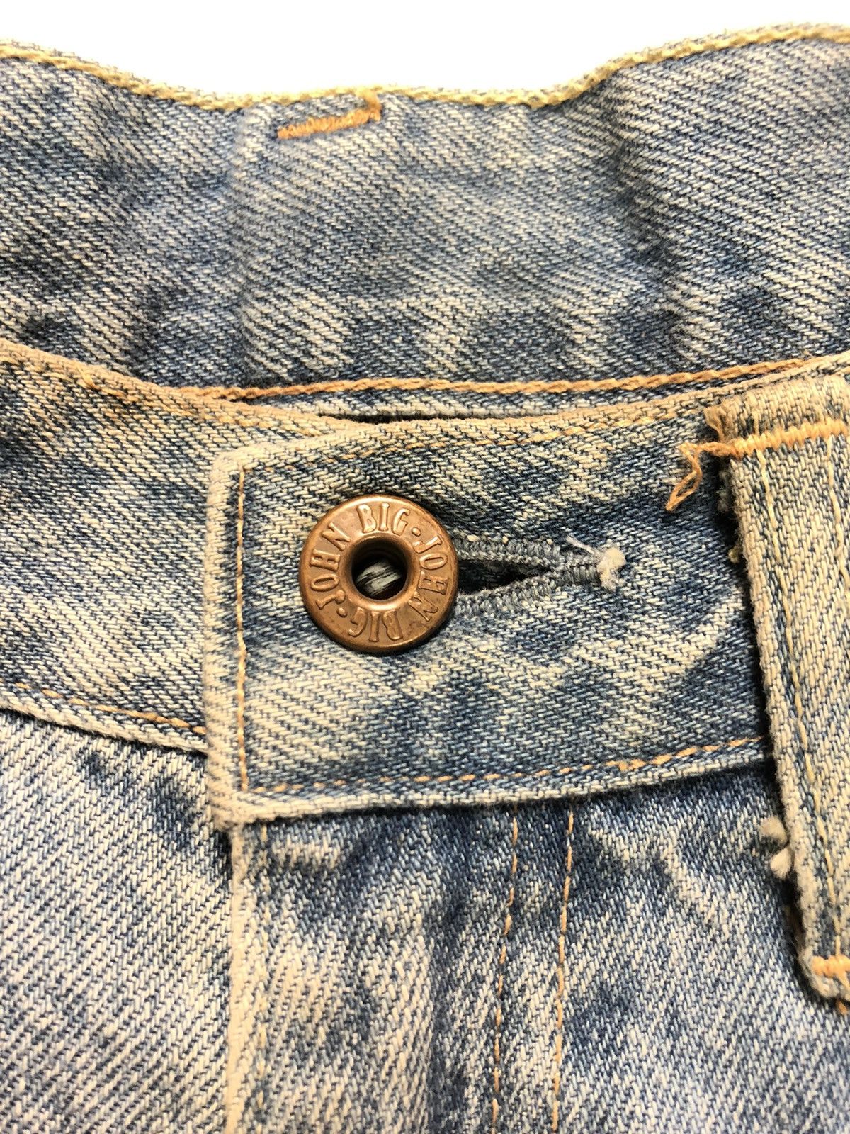 Big John × Vintage VINTAGE BIG JOHN SELVEDGE BLUE WASH DISTRESSED DENIM Size US 29 - 5 Thumbnail