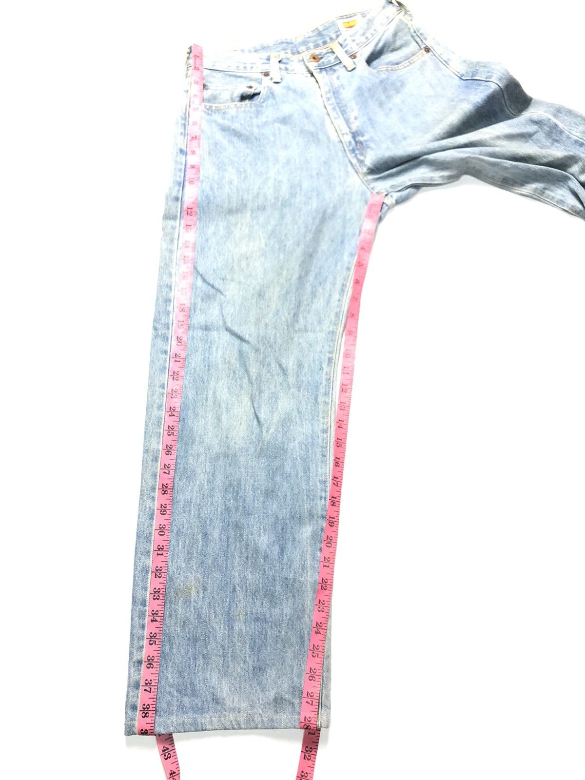 Big John × Vintage VINTAGE BIG JOHN SELVEDGE BLUE WASH DISTRESSED DENIM Size US 29 - 17 Thumbnail
