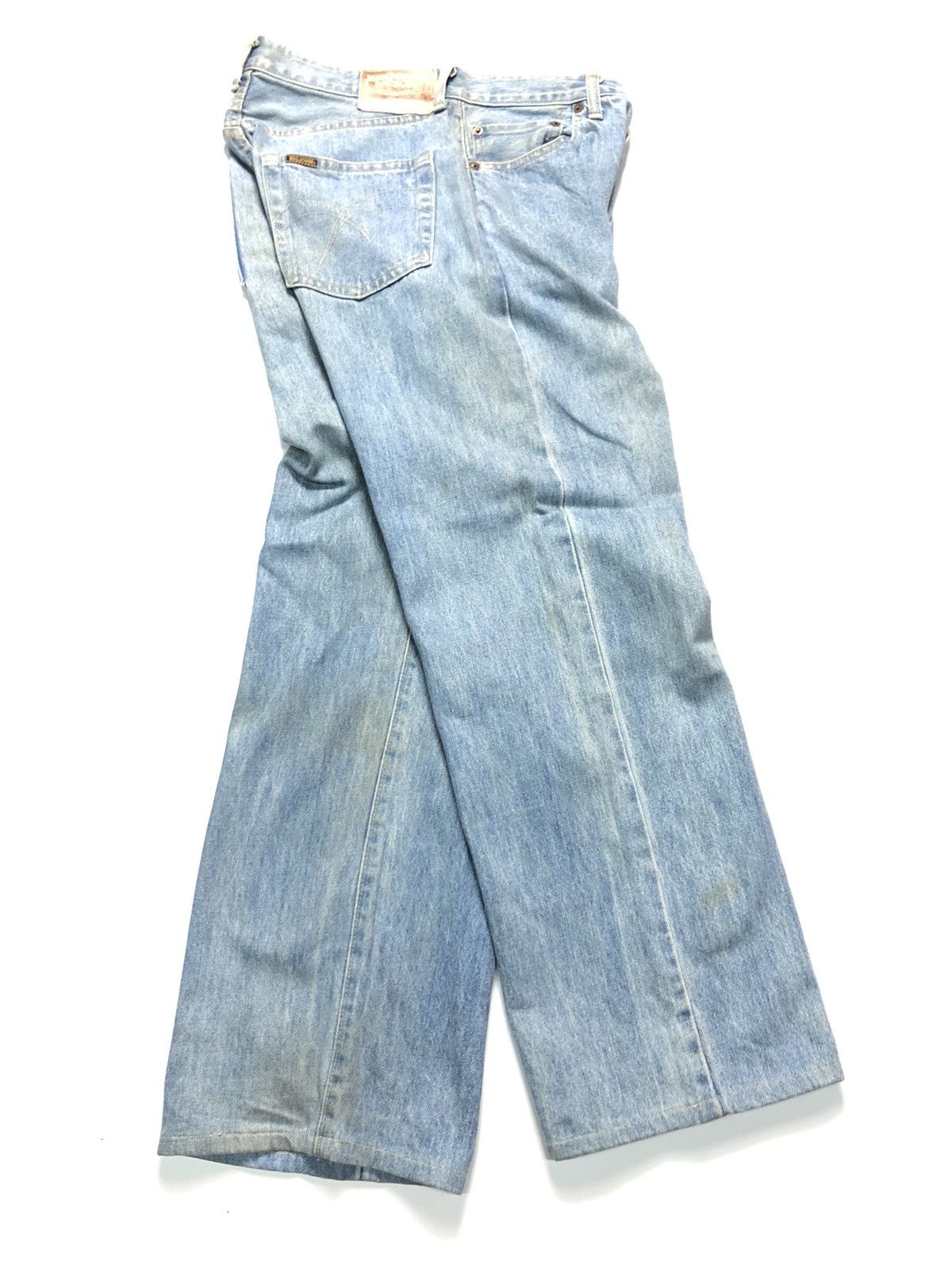 Big John × Vintage VINTAGE BIG JOHN SELVEDGE BLUE WASH DISTRESSED DENIM Size US 29 - 15 Thumbnail