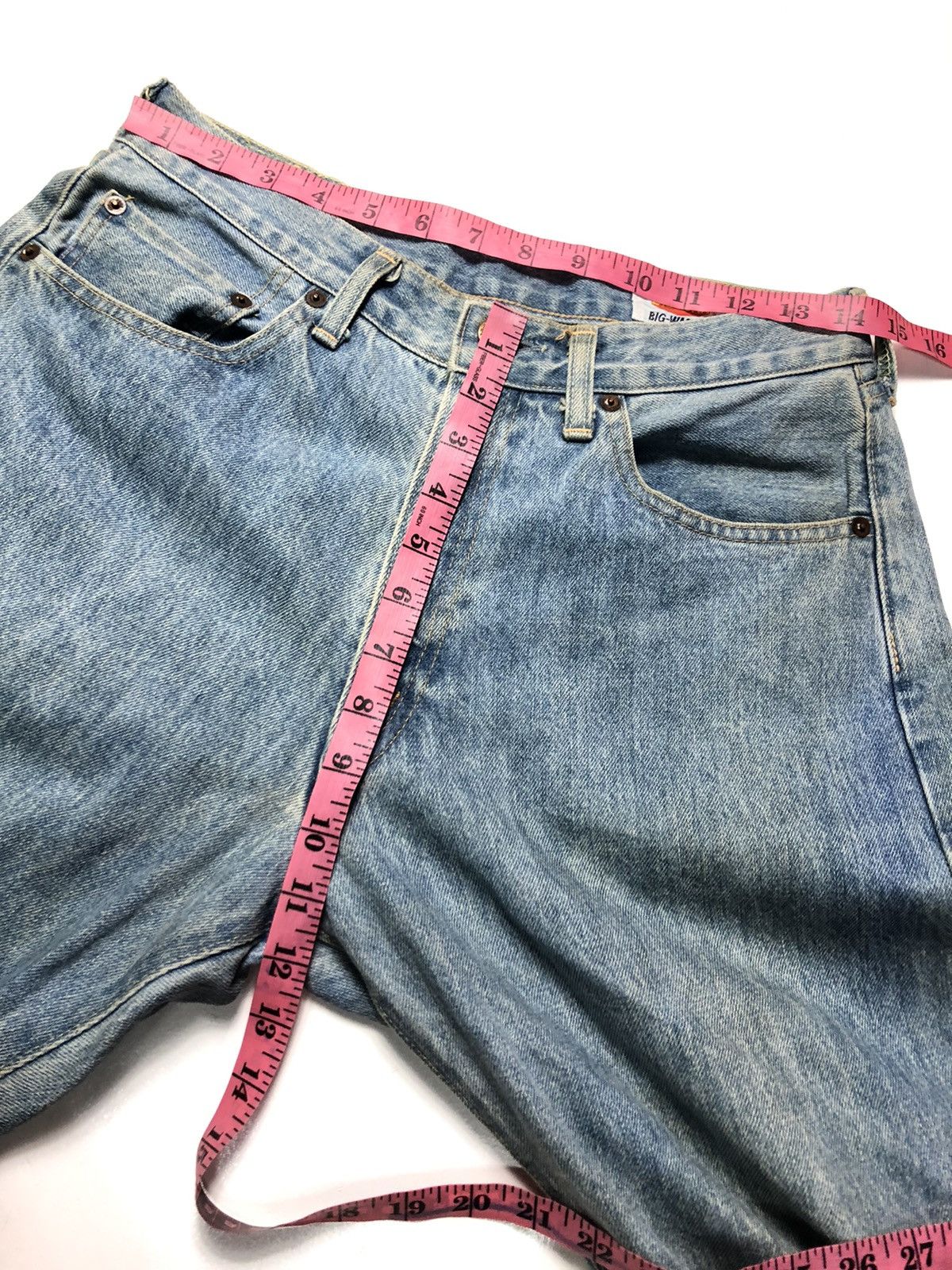 Big John × Vintage VINTAGE BIG JOHN SELVEDGE BLUE WASH DISTRESSED DENIM Size US 29 - 16 Thumbnail