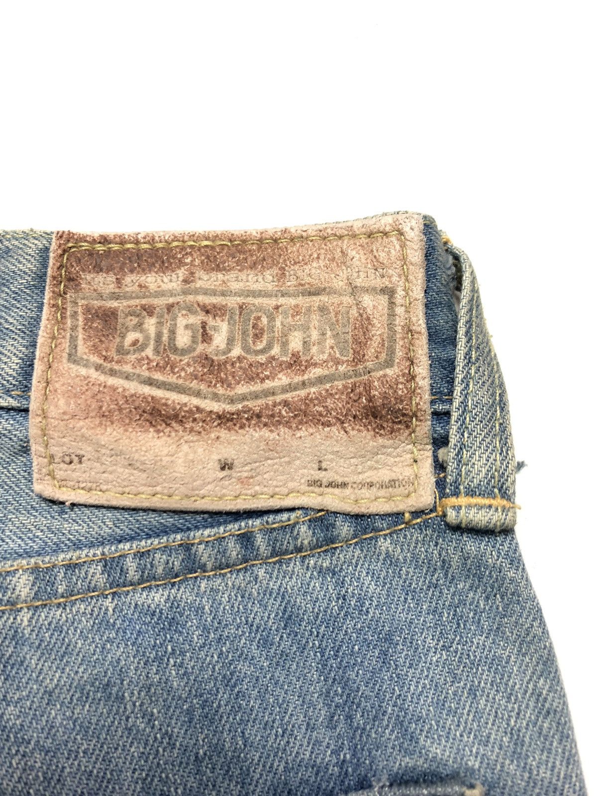 Big John × Vintage VINTAGE BIG JOHN SELVEDGE BLUE WASH DISTRESSED DENIM Size US 29 - 13 Thumbnail