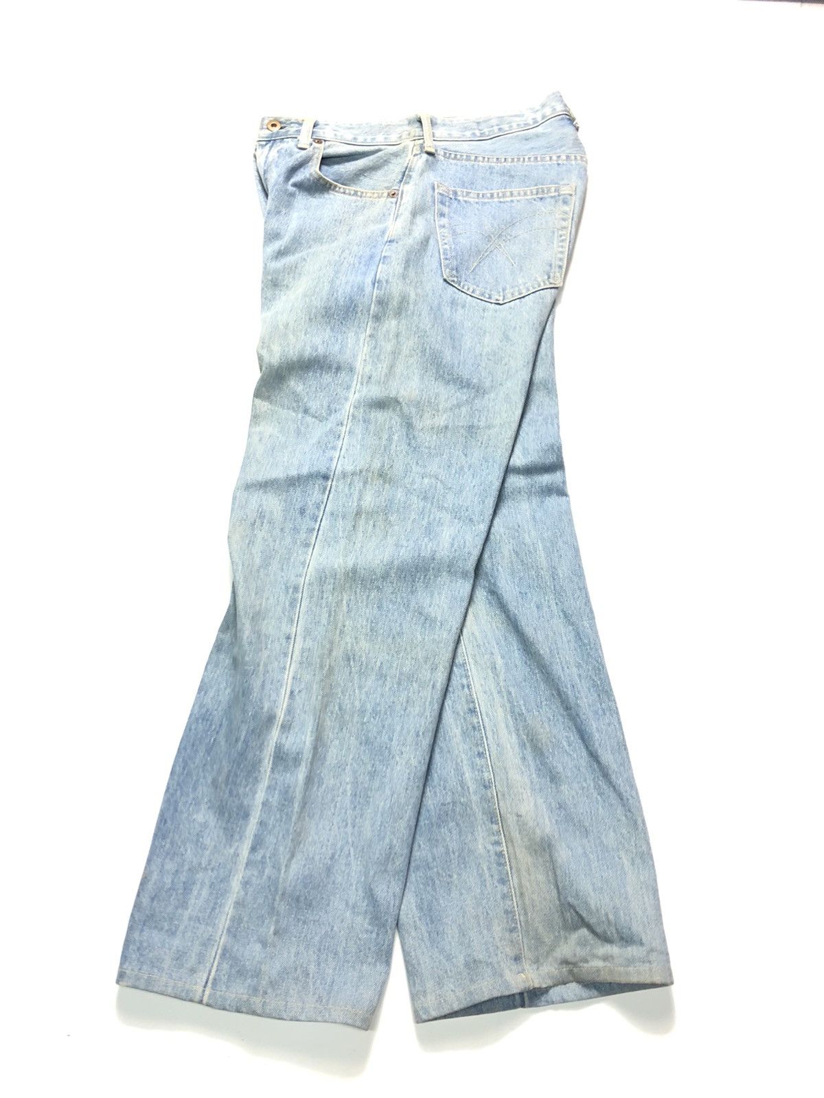 Big John × Vintage VINTAGE BIG JOHN SELVEDGE BLUE WASH DISTRESSED DENIM Size US 29 - 14 Thumbnail