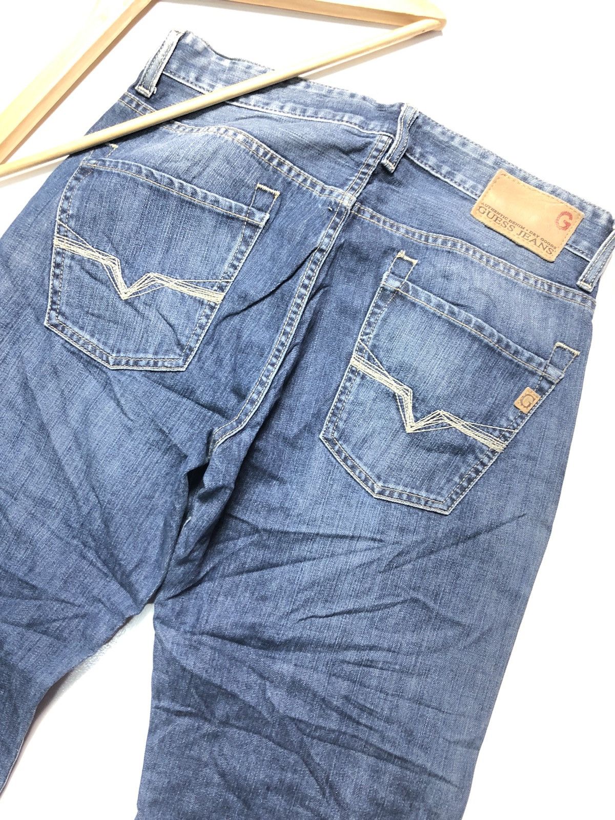 Guess × Vintage VINTAGE GUESS CLIFF-BOOT CUT BLUE WASH DENIM Size US 31 - 2 Thumbnail