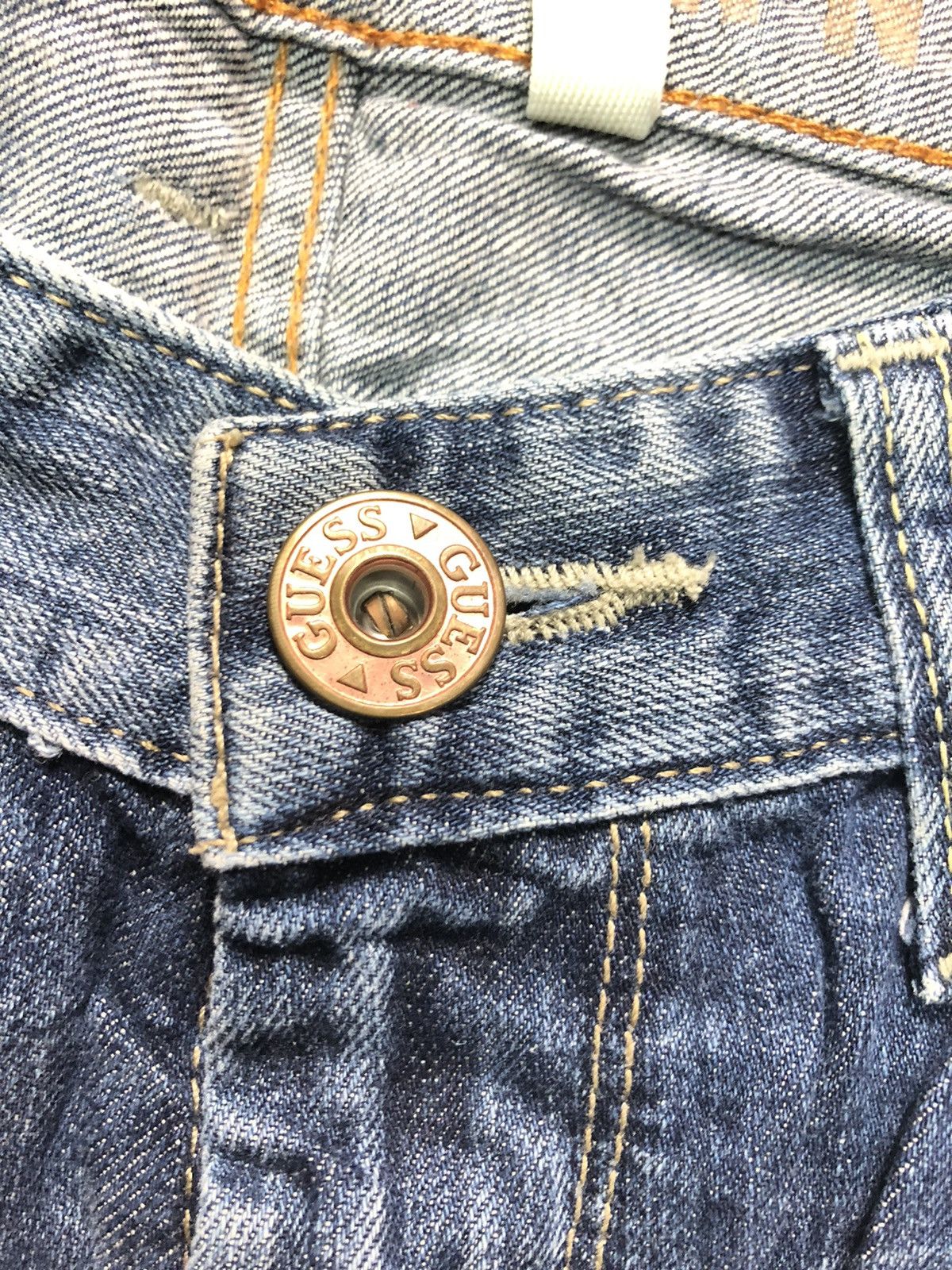 Guess × Vintage VINTAGE GUESS CLIFF-BOOT CUT BLUE WASH DENIM Size US 31 - 8 Thumbnail