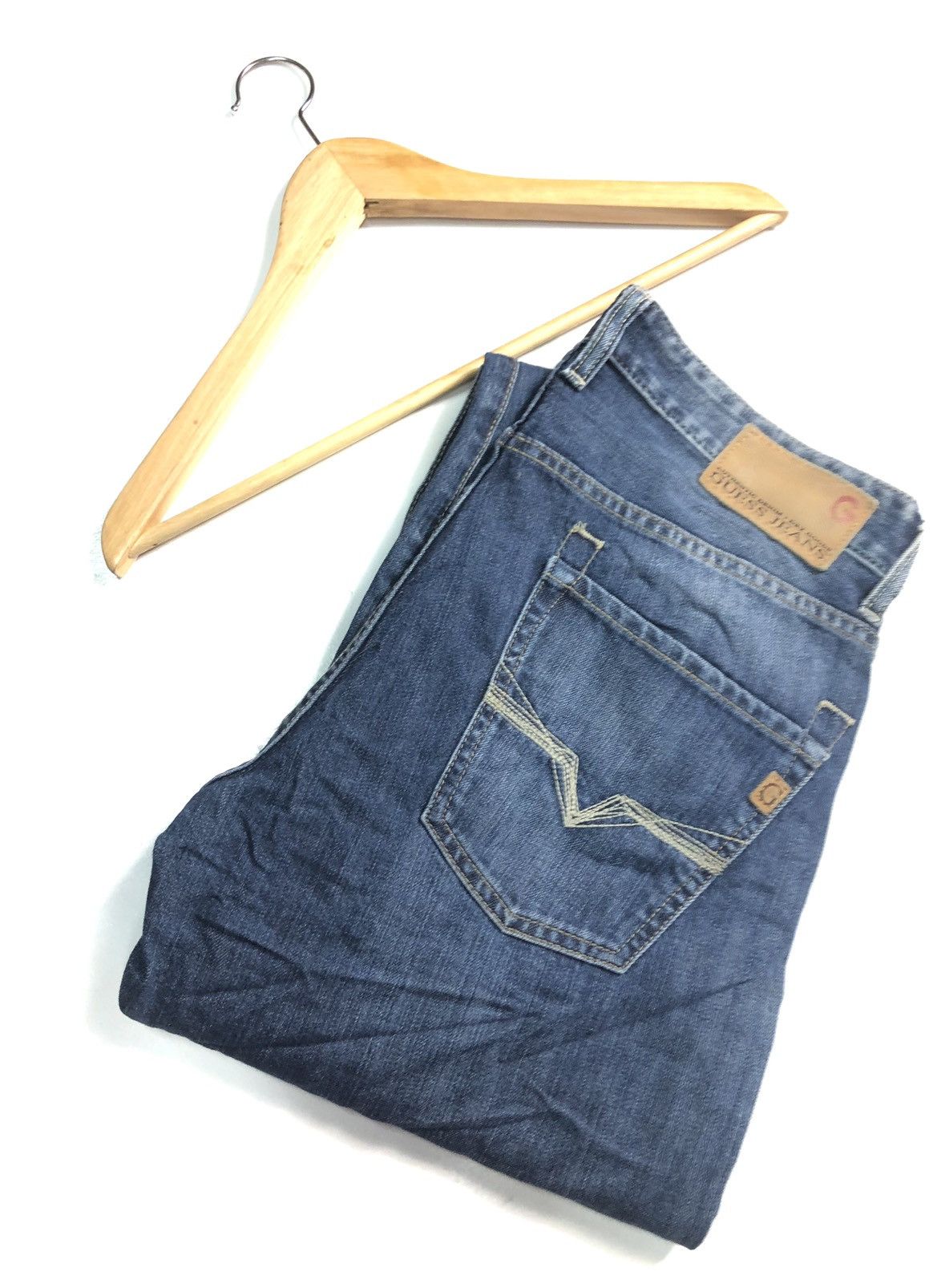 VINTAGE GUESS CLIFF-BOOT CUT BLUE WASH DENIM