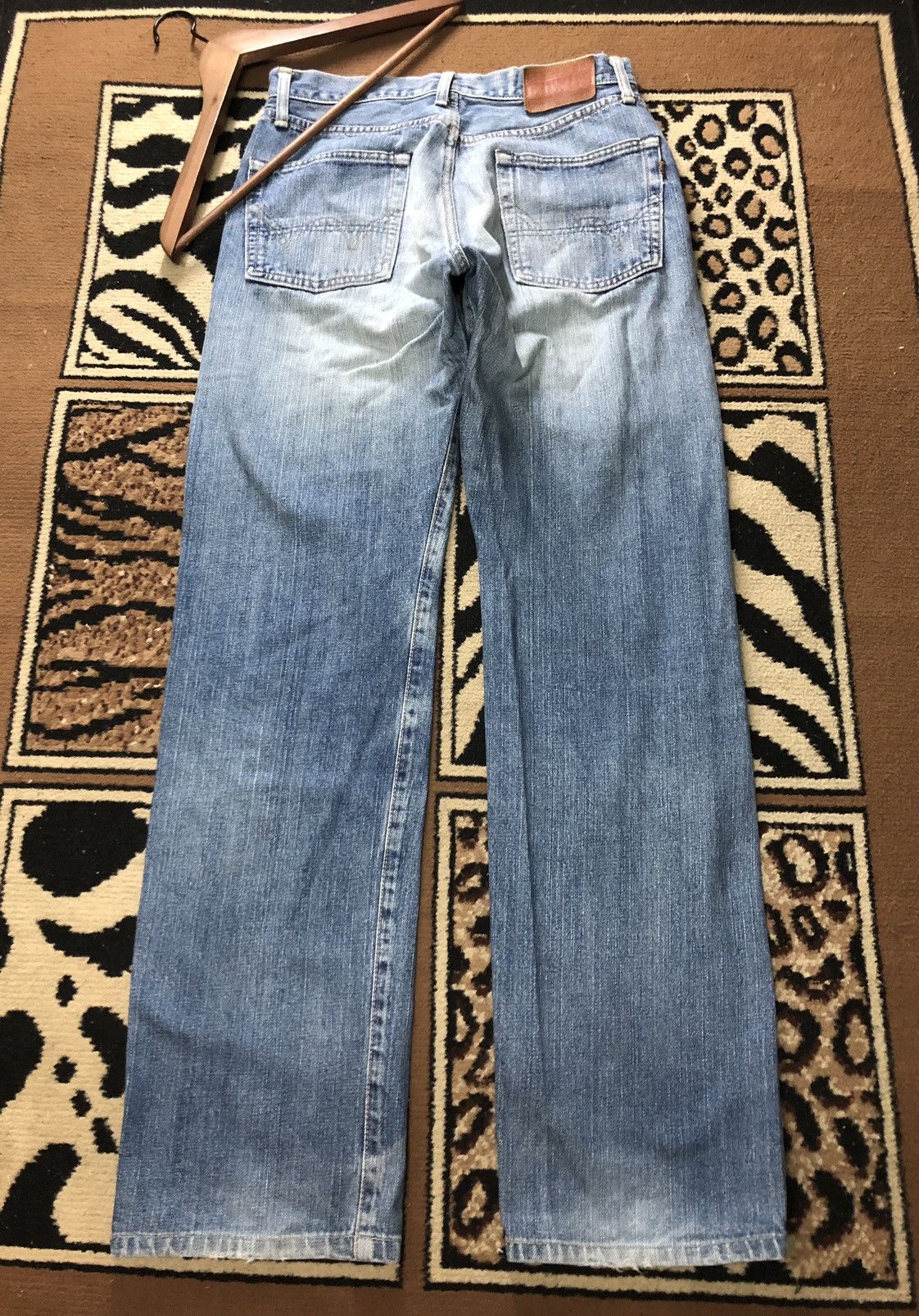 Edwin × Vintage VINTAGE SELVEDGE EDWIN 505x BLUE WASH DISTRESSED DENIM Size US 30 / EU 46 - 9 Thumbnail