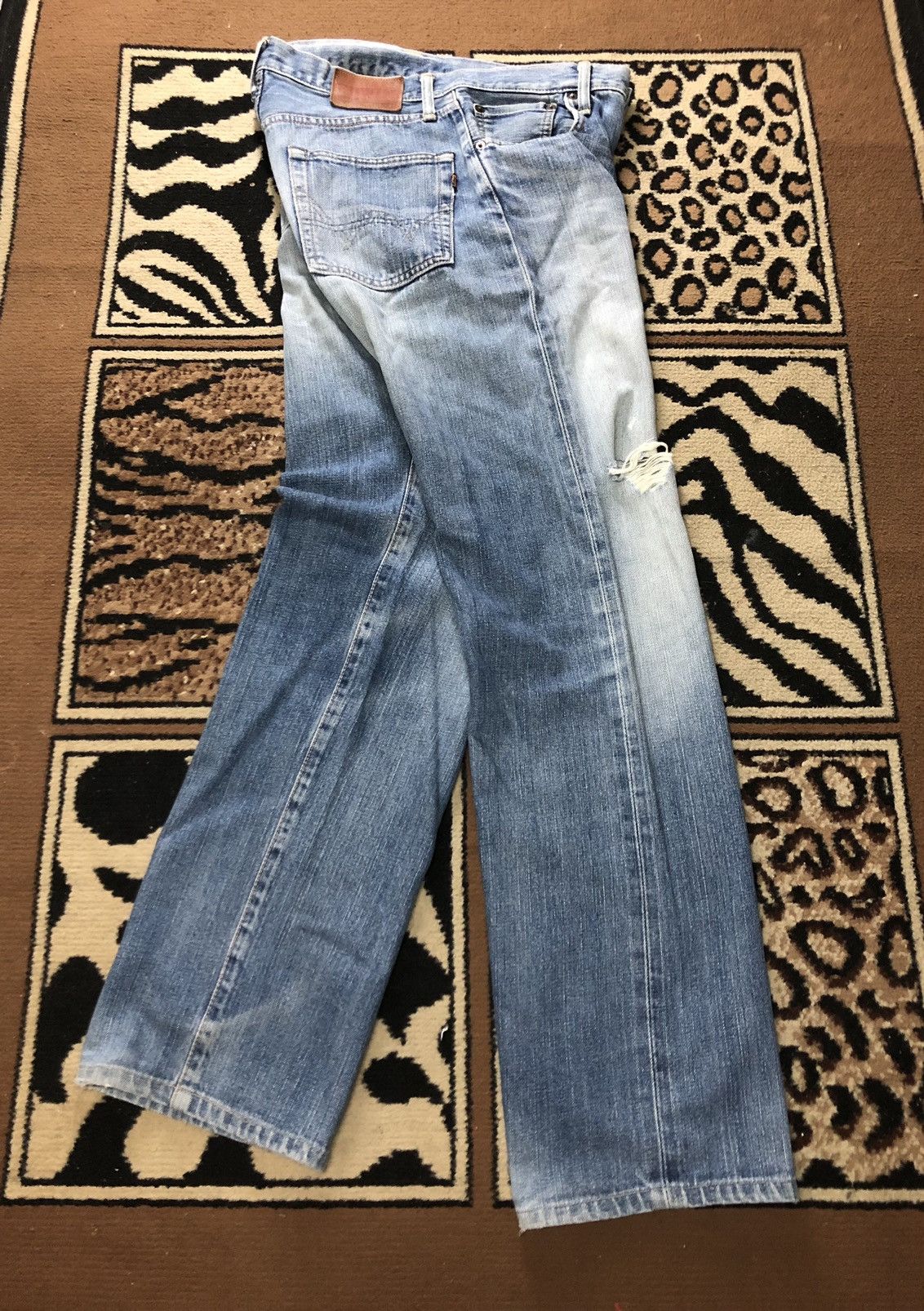 Edwin × Vintage VINTAGE SELVEDGE EDWIN 505x BLUE WASH DISTRESSED DENIM Size US 30 / EU 46 - 14 Thumbnail