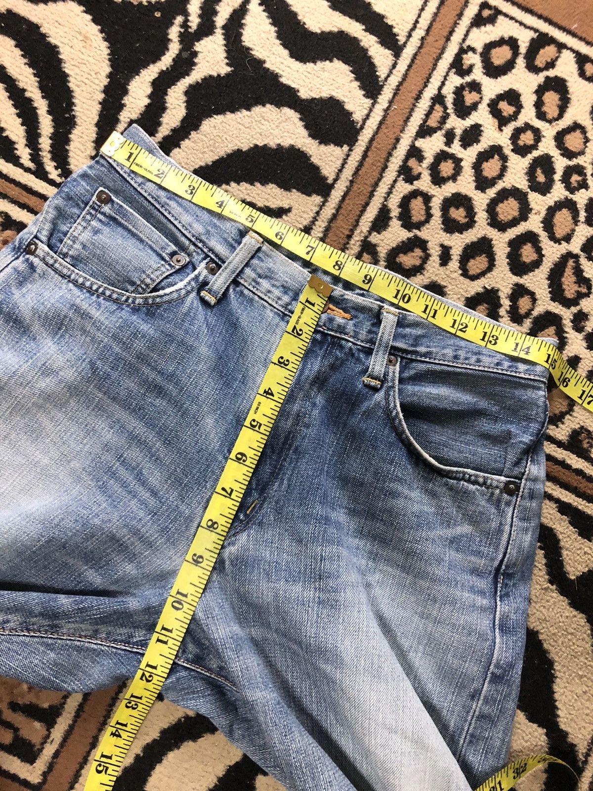 Edwin × Vintage VINTAGE SELVEDGE EDWIN 505x BLUE WASH DISTRESSED DENIM Size US 30 / EU 46 - 15 Thumbnail