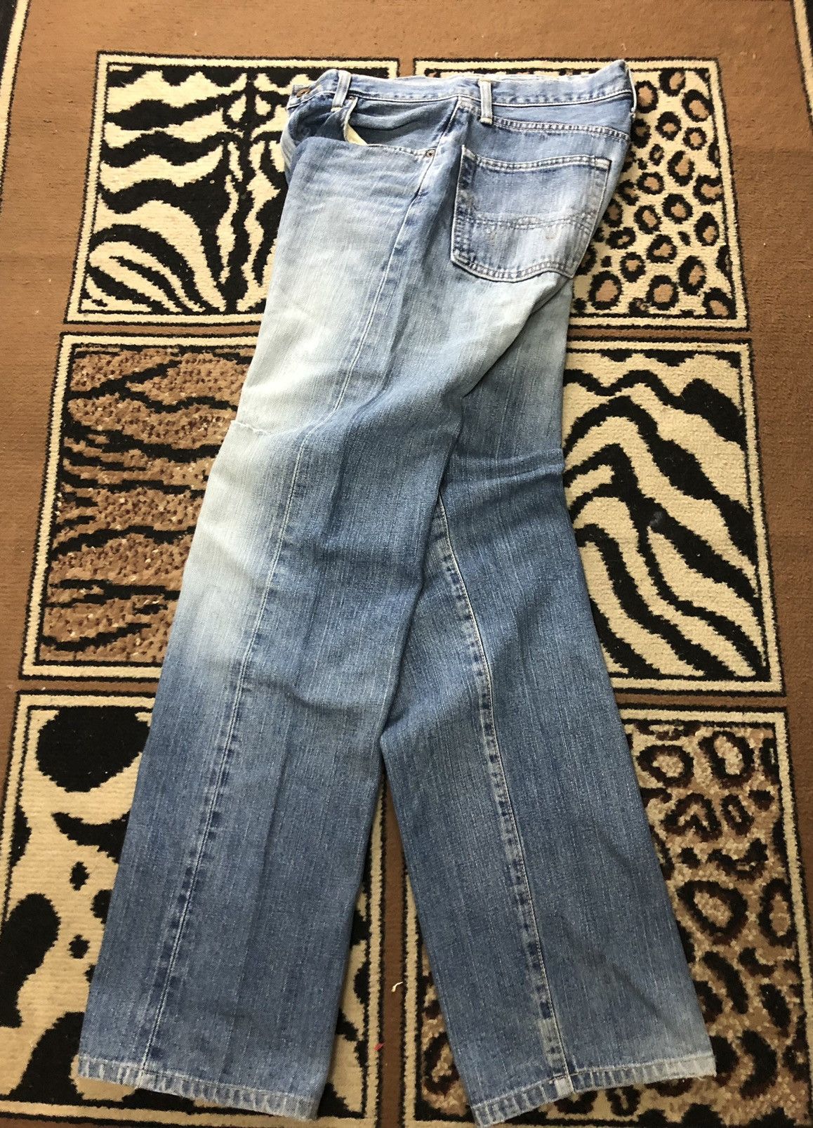 Edwin × Vintage VINTAGE SELVEDGE EDWIN 505x BLUE WASH DISTRESSED DENIM Size US 30 / EU 46 - 13 Thumbnail