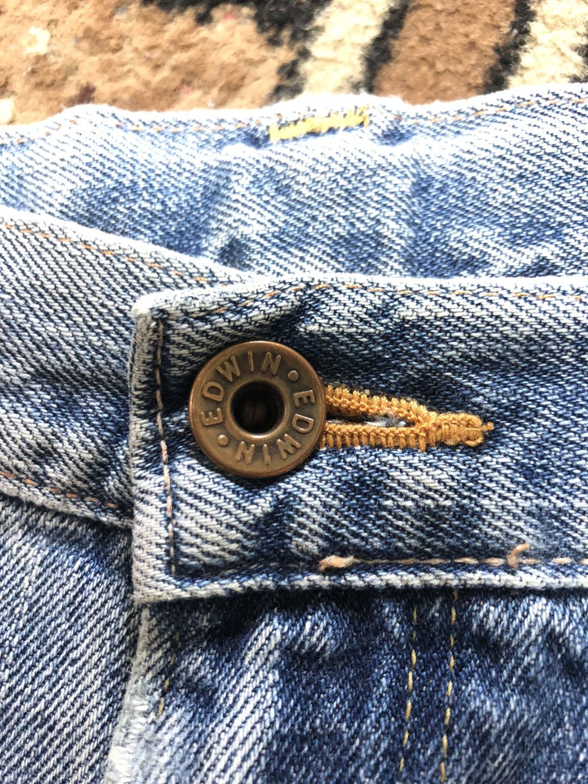 Edwin × Vintage VINTAGE SELVEDGE EDWIN 505x BLUE WASH DISTRESSED DENIM Size US 30 / EU 46 - 5 Thumbnail