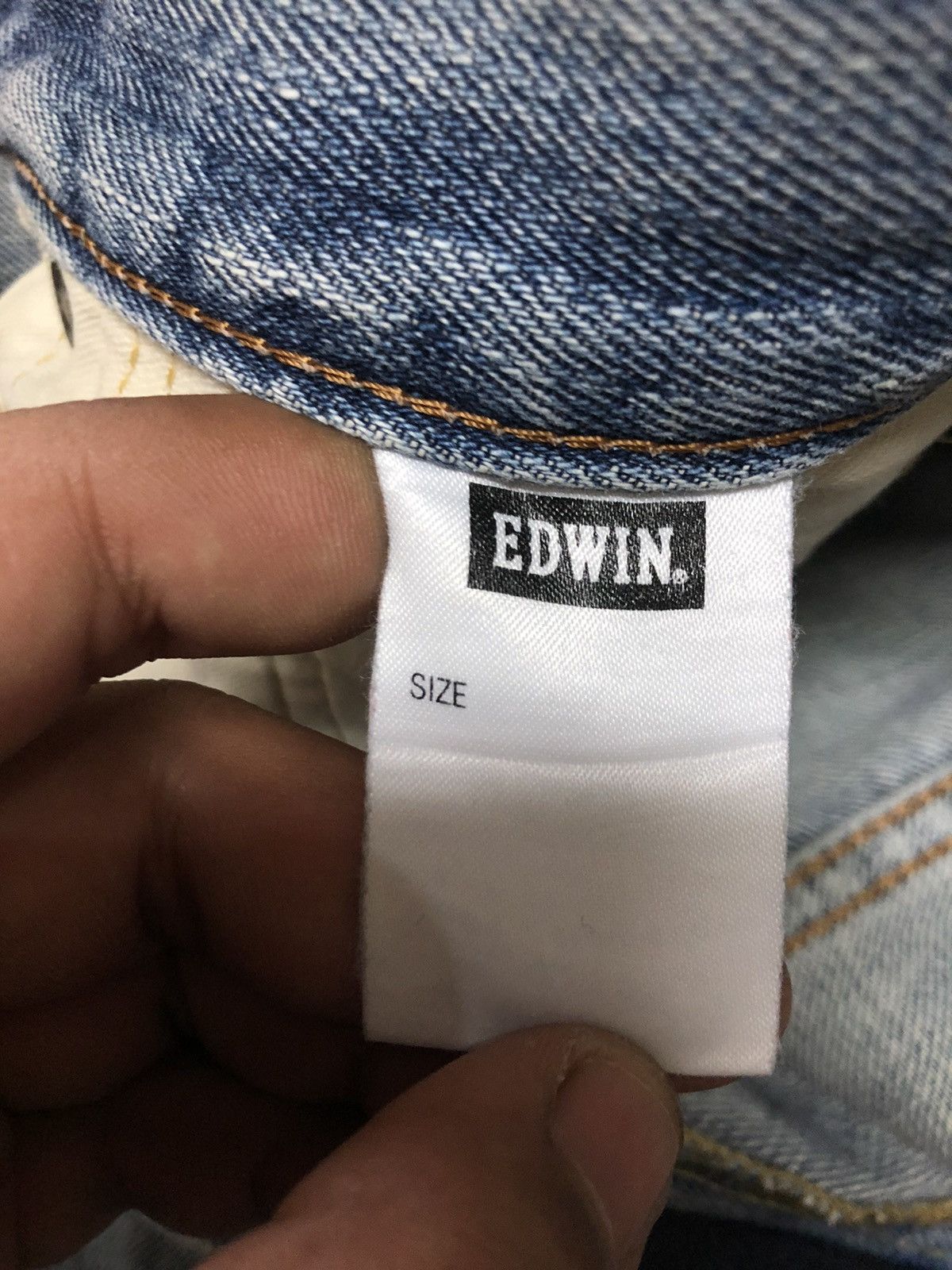 Edwin × Vintage VINTAGE SELVEDGE EDWIN 505x BLUE WASH DISTRESSED DENIM Size US 30 / EU 46 - 7 Thumbnail