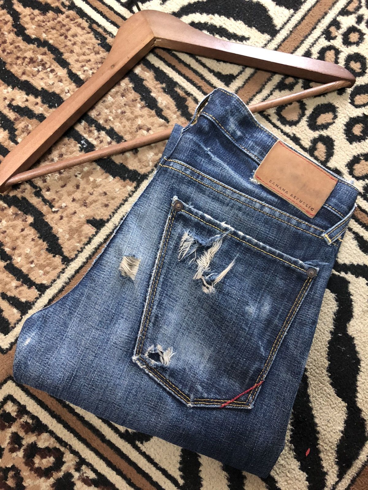 Banana Republic × Vintage VINTAGE SELVEDGE BANANA REPUBLIC DISTRESSED DENIM Size US 30 / EU 46 - 19 Thumbnail