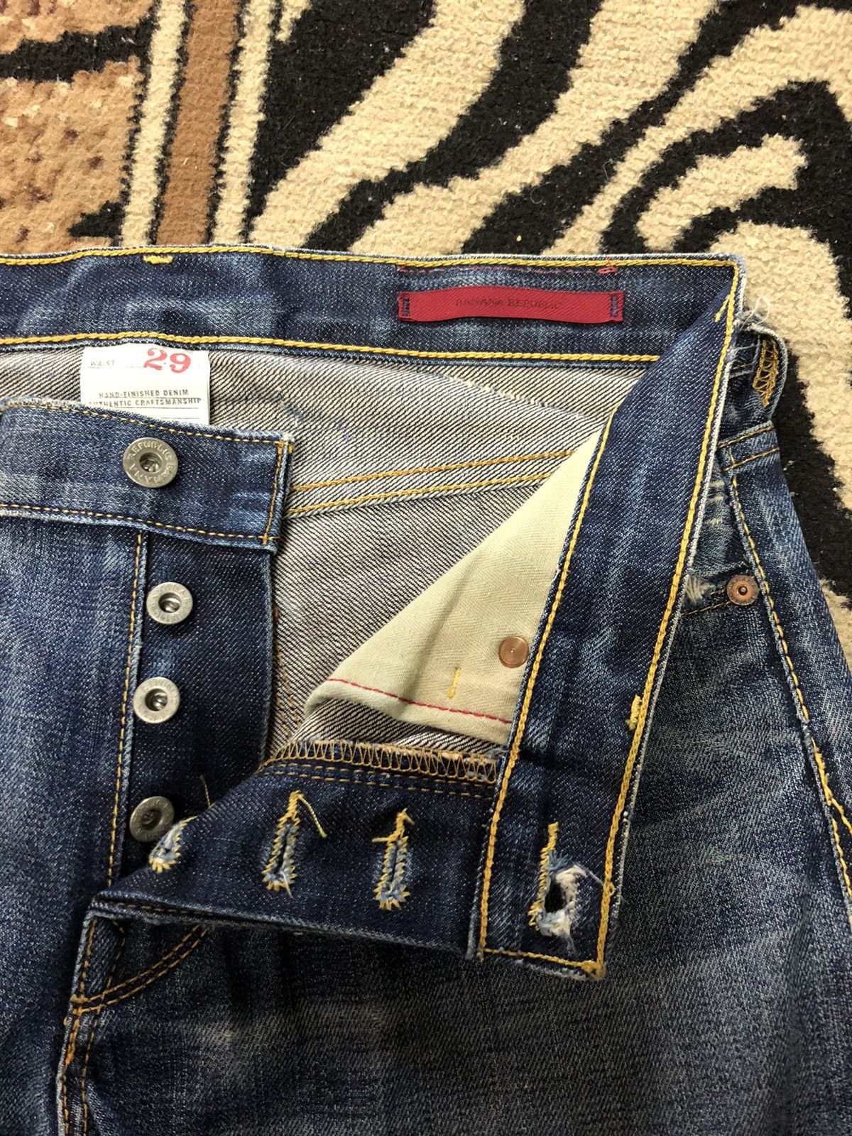 Banana Republic × Vintage VINTAGE SELVEDGE BANANA REPUBLIC DISTRESSED DENIM Size US 30 / EU 46 - 5 Thumbnail