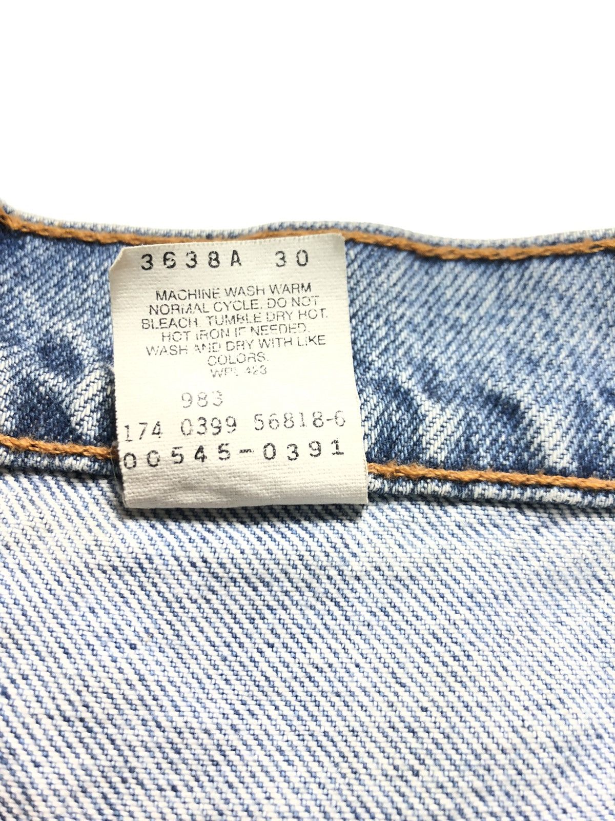 Levi's × Vintage VINTAGE 90s LEVIS 545 LOOSE BLUE WASH DISTRESSED DENIM Size US 35 - 10 Thumbnail