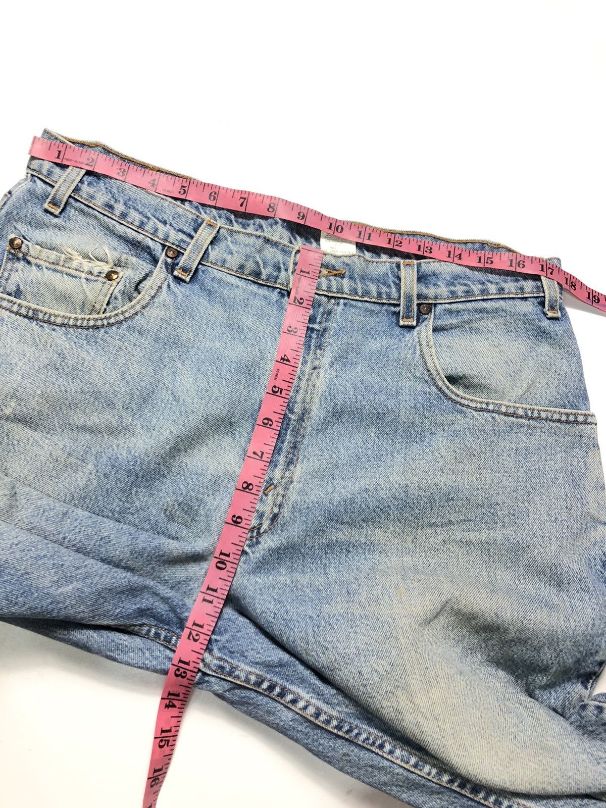Levi's × Vintage VINTAGE 90s LEVIS 545 LOOSE BLUE WASH DISTRESSED DENIM Size US 35 - 13 Thumbnail