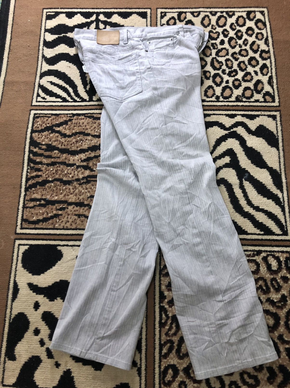 Takeo Kikuchi × Vintage VINTAGE TAKEO KIKUCHI HBT COTTON DENIM LEATHER PATCH Size US 31 - 14 Thumbnail