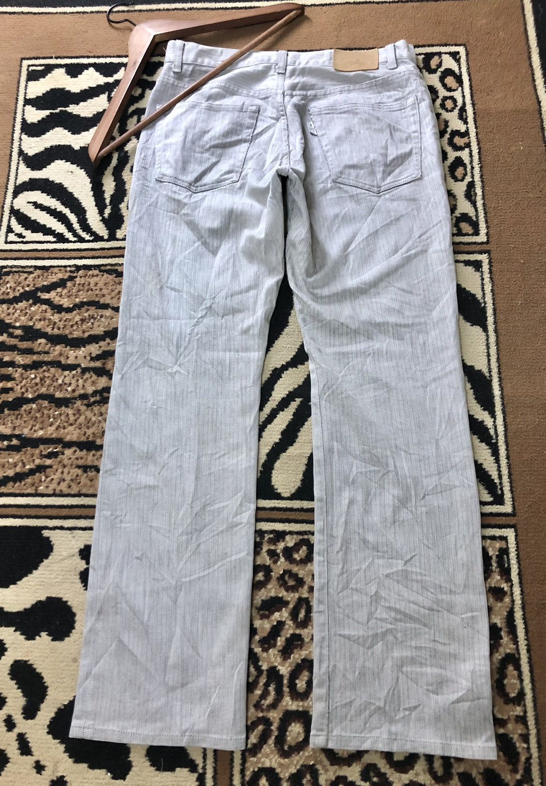 Takeo Kikuchi × Vintage VINTAGE TAKEO KIKUCHI HBT COTTON DENIM LEATHER PATCH Size US 31 - 5 Thumbnail