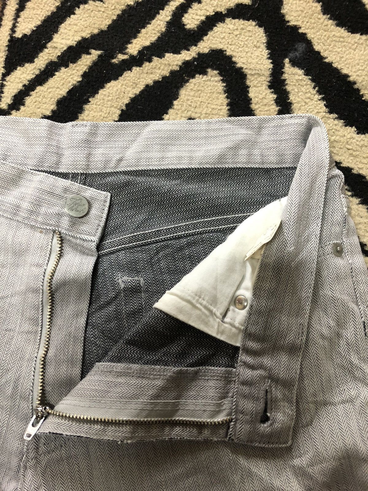 Takeo Kikuchi × Vintage VINTAGE TAKEO KIKUCHI HBT COTTON DENIM LEATHER PATCH Size US 31 - 9 Thumbnail