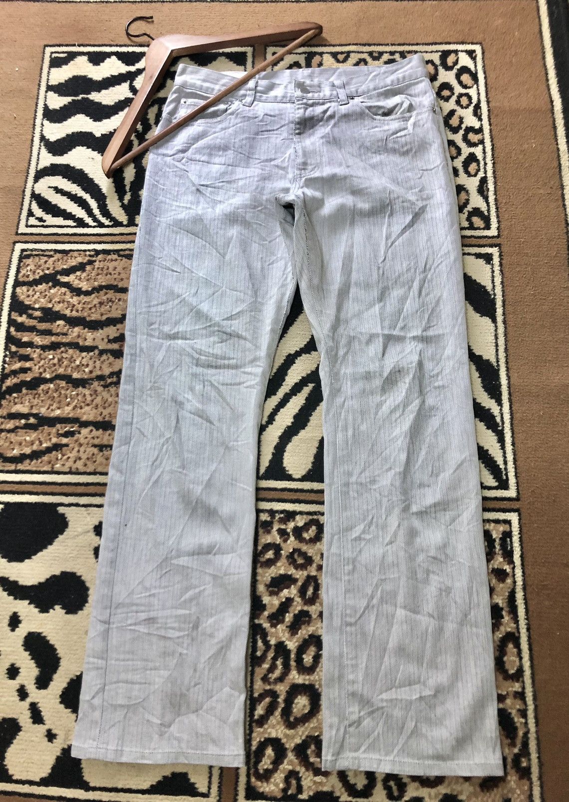 Takeo Kikuchi × Vintage VINTAGE TAKEO KIKUCHI HBT COTTON DENIM LEATHER PATCH Size US 31 - 6 Thumbnail