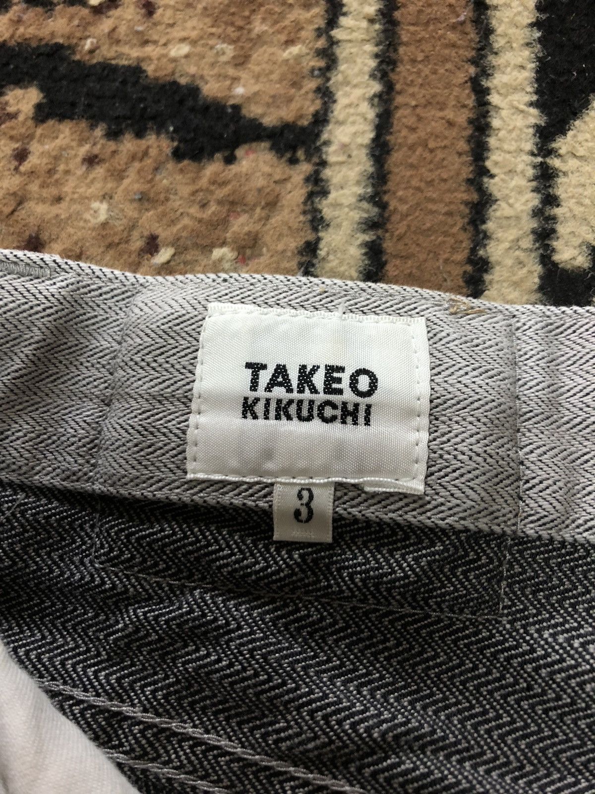 Takeo Kikuchi × Vintage VINTAGE TAKEO KIKUCHI HBT COTTON DENIM LEATHER PATCH Size US 31 - 10 Thumbnail