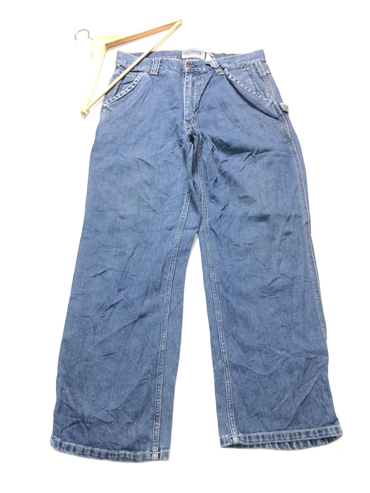 Old Navy × Vintage VINTAGE OLD NAVY CARPENTER WORKWEAR BLUE WASH DENIM Size US 34 / EU 50 - 4 Thumbnail