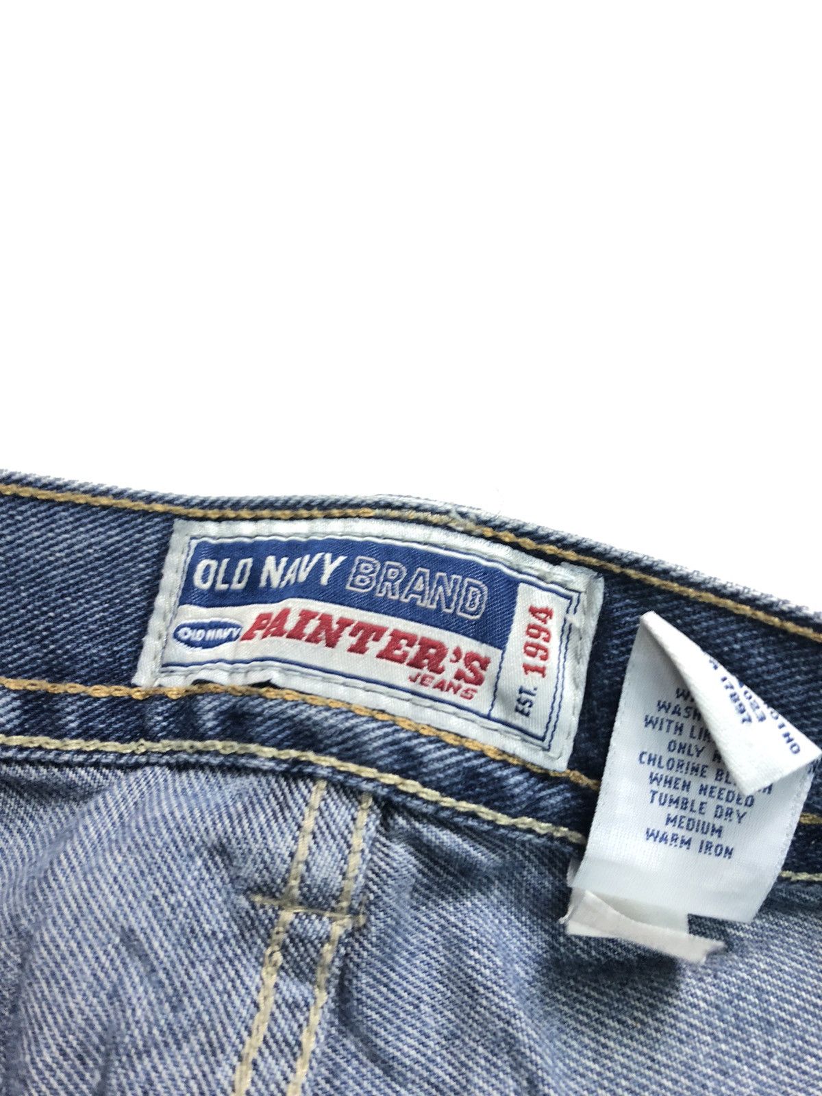 Old Navy × Vintage VINTAGE OLD NAVY CARPENTER WORKWEAR BLUE WASH DENIM Size US 34 / EU 50 - 9 Thumbnail