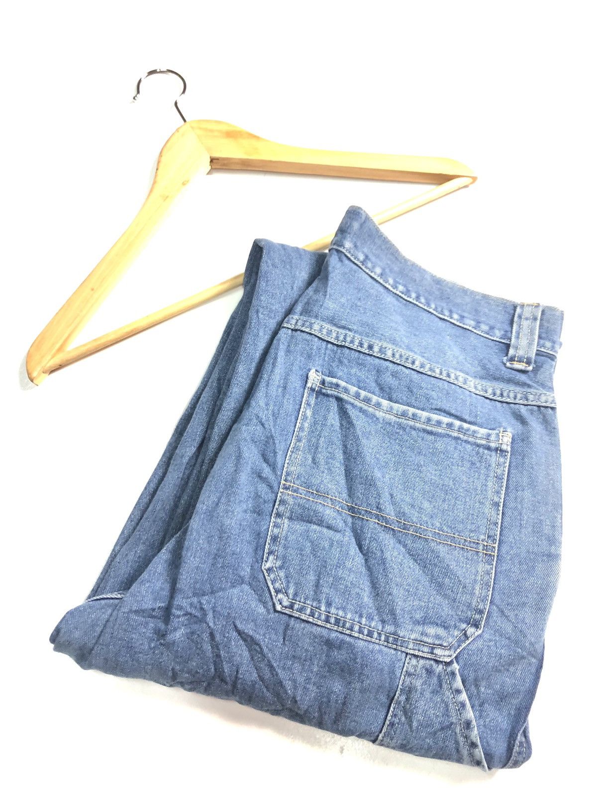 Old Navy × Vintage VINTAGE OLD NAVY CARPENTER WORKWEAR BLUE WASH DENIM Size US 34 / EU 50 - 2 Thumbnail