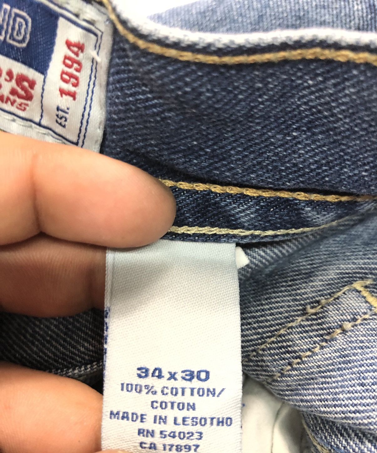 Old Navy × Vintage VINTAGE OLD NAVY CARPENTER WORKWEAR BLUE WASH DENIM Size US 34 / EU 50 - 10 Thumbnail