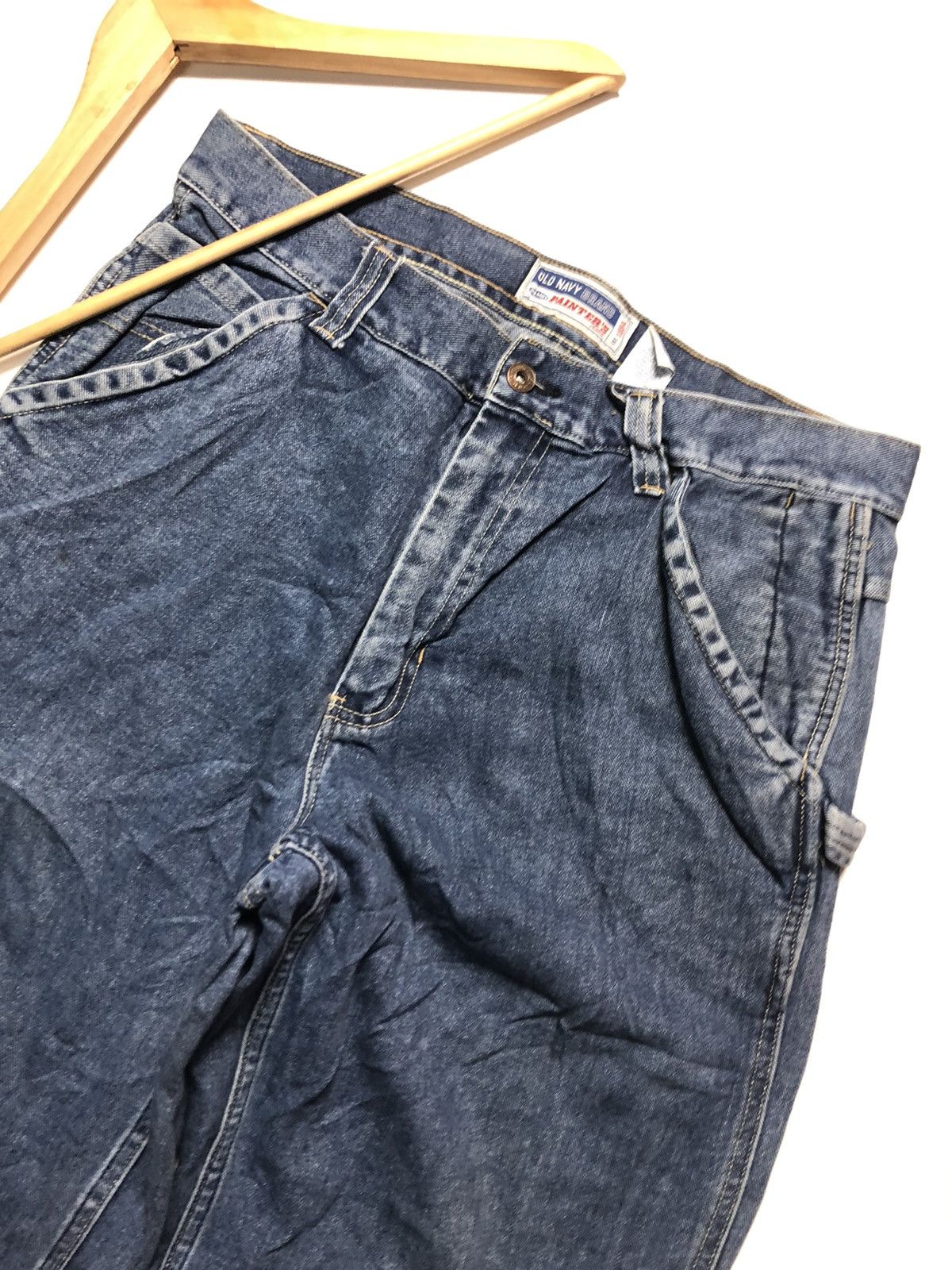 Old Navy × Vintage VINTAGE OLD NAVY CARPENTER WORKWEAR BLUE WASH DENIM Size US 34 / EU 50 - 5 Thumbnail